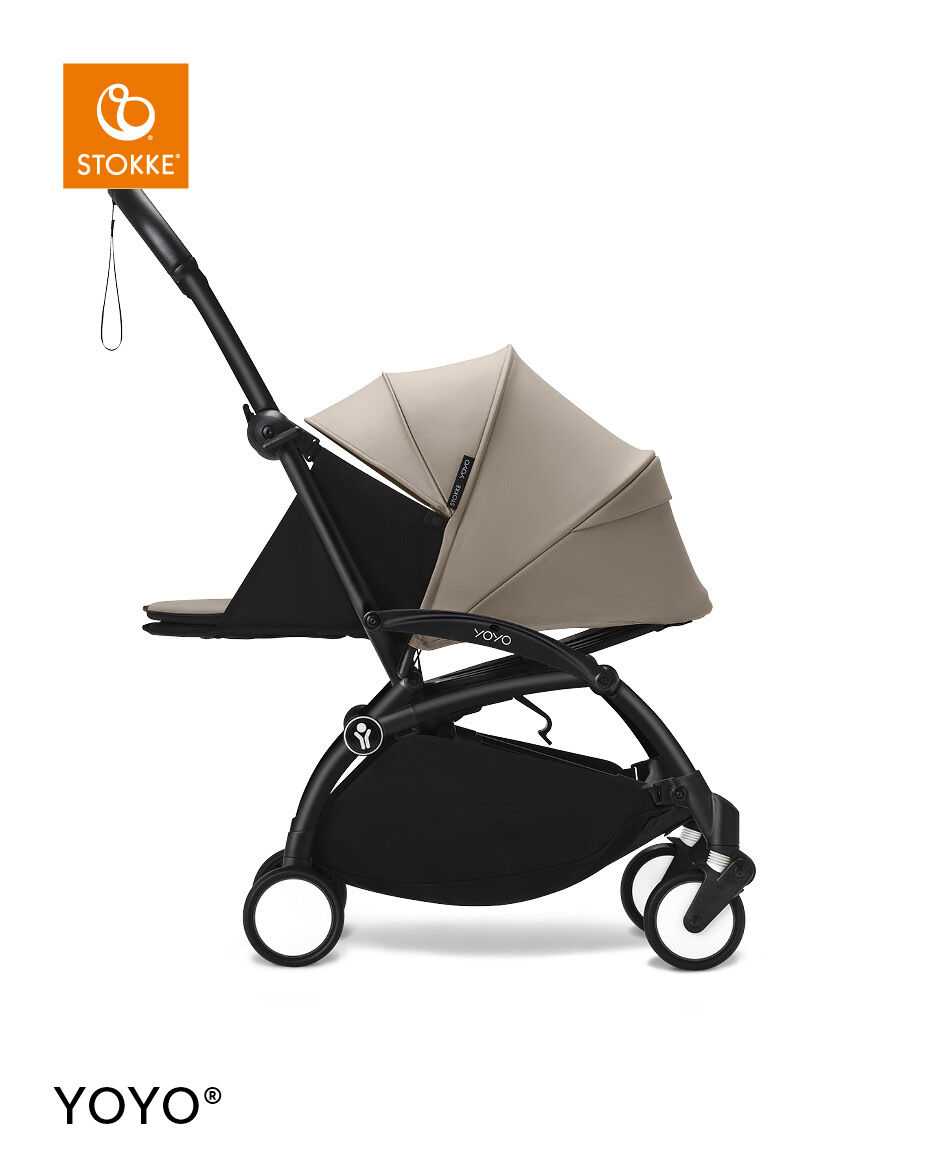 Stokke YOYO3 Black Frame with 0+ Newborn Pack Taupe image number 3