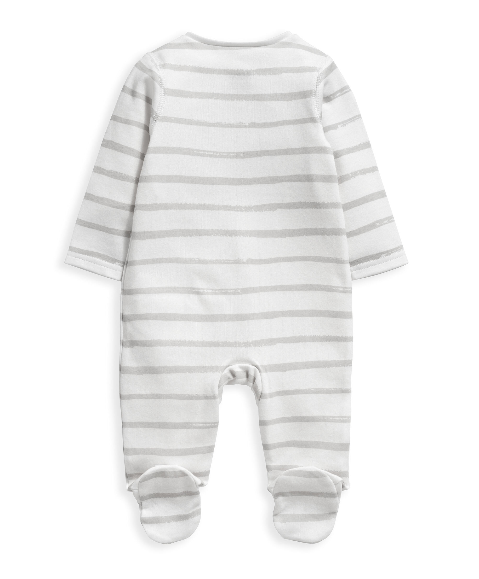 لباس الكل في واحد بنقشة خطوط - رمادي image number 2