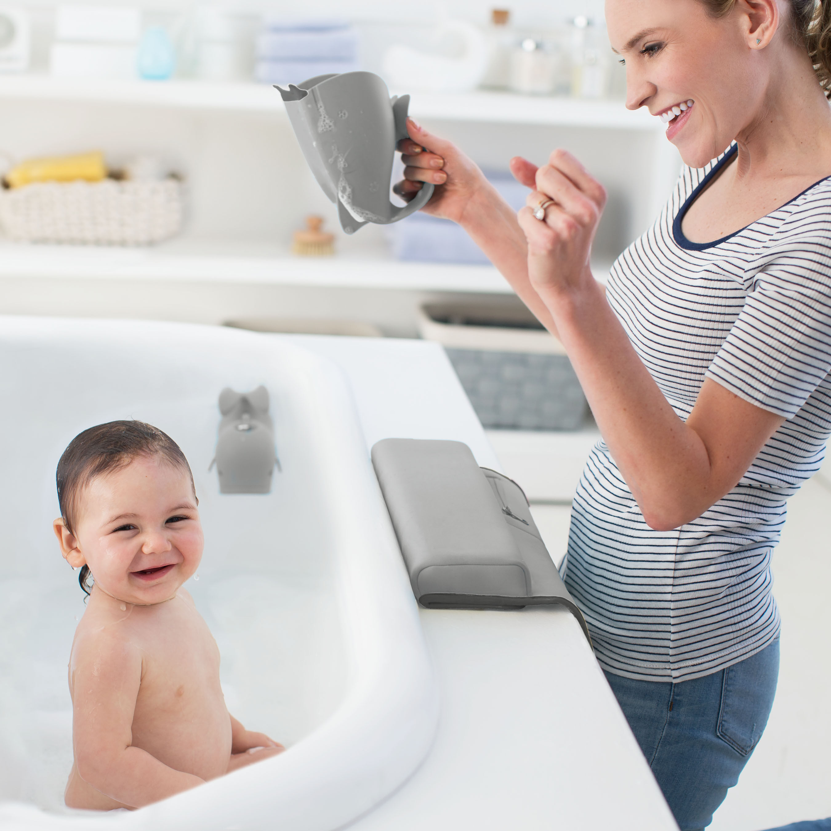 إبريق استحمام ووترفول موبي من سكيب هوب - رمادي image number 5