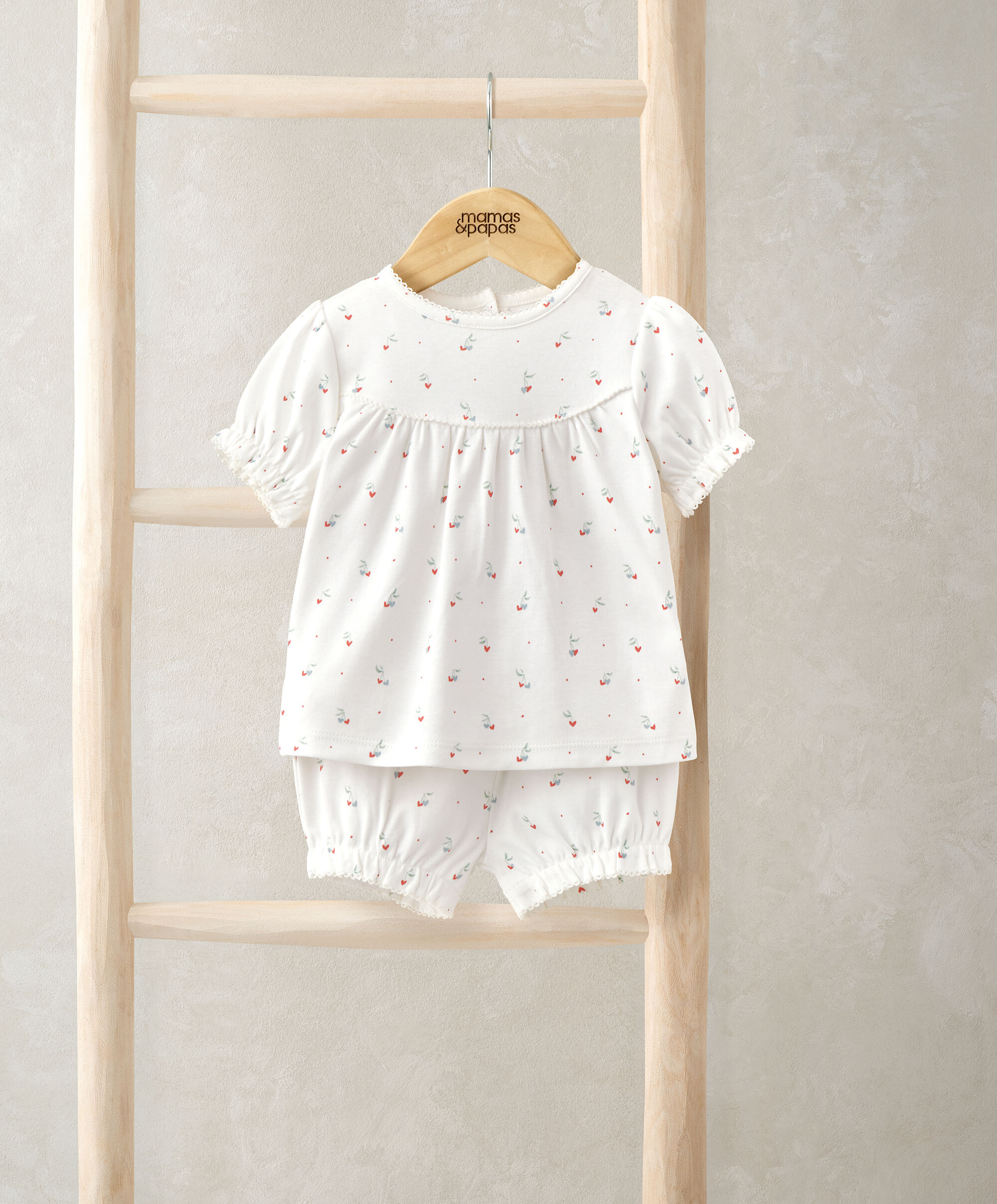 بيجاما بنقشة كرز بالكامل image number 1