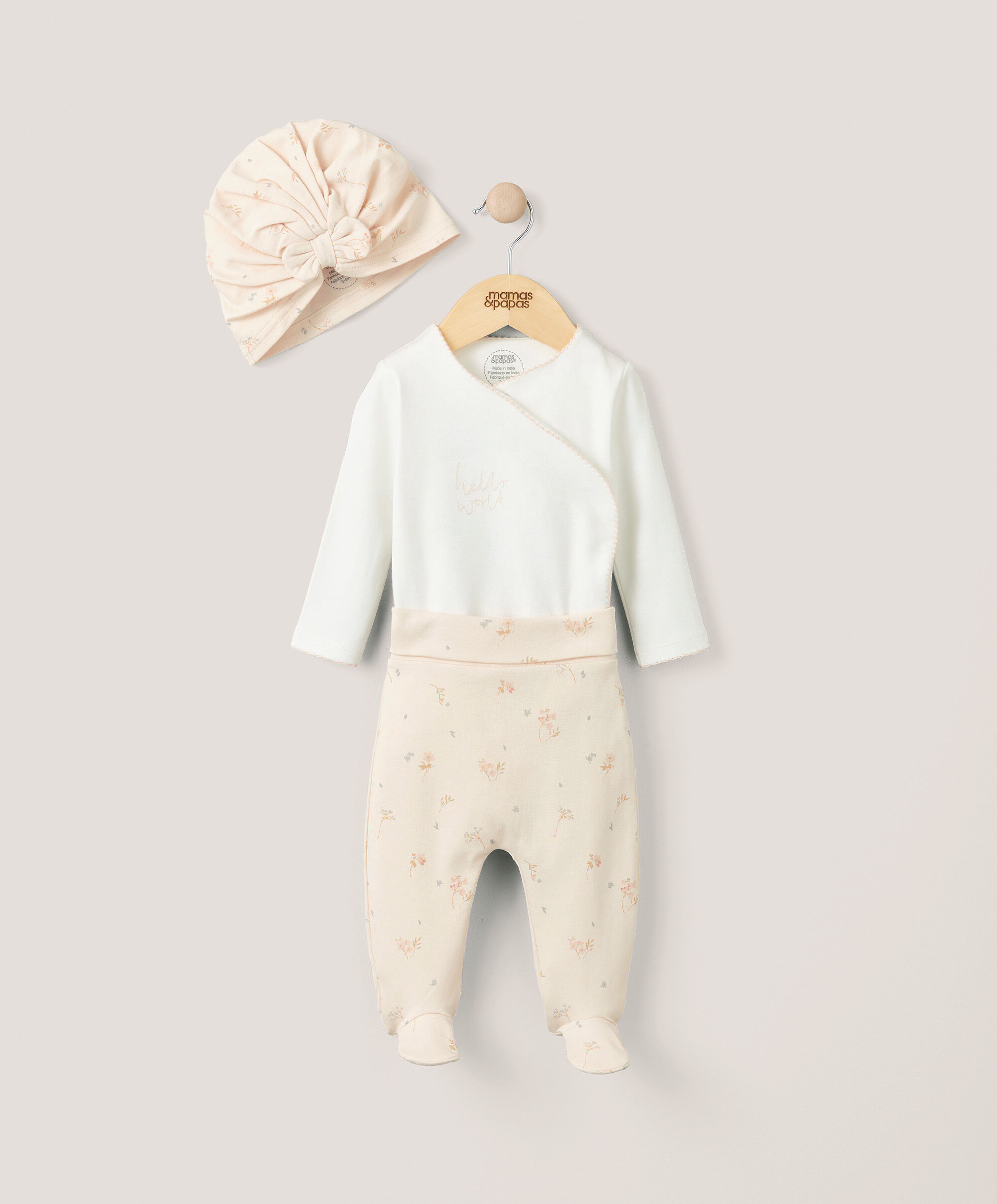 طقم ماي فيرست اوتفيت بنقشة زهور - 3 قطع image number 1