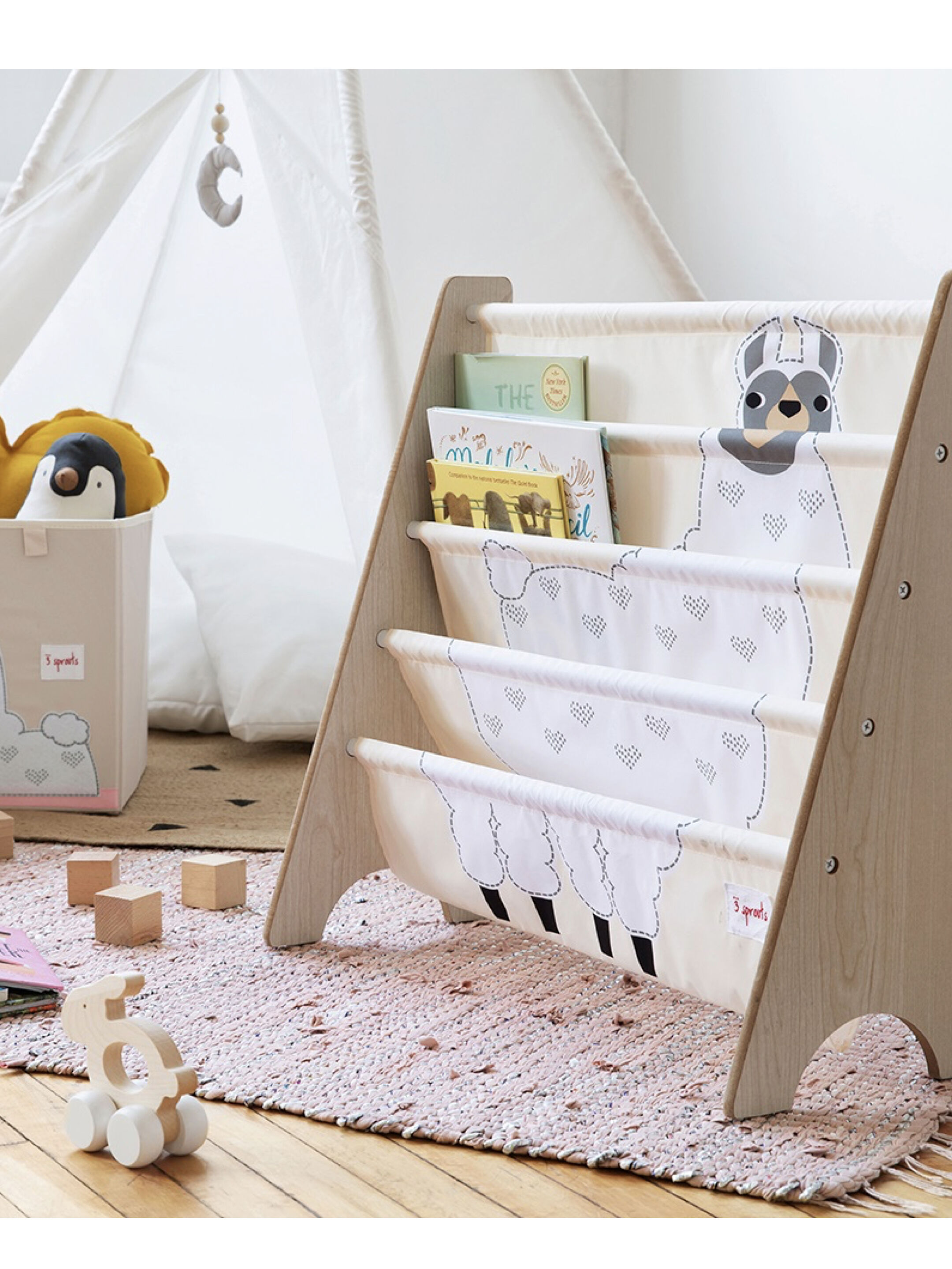 رف تنظيم الكتب من 3 سبراوتس - تصميم لاما image number 3