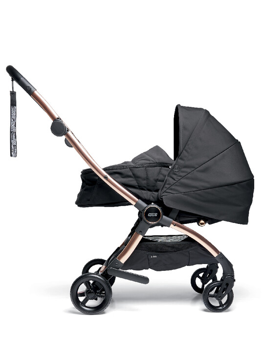 Airo 6 Piece Black Essentials Bundle with Black Aton Car Seat- Black with Rose Gold Frame image number 5