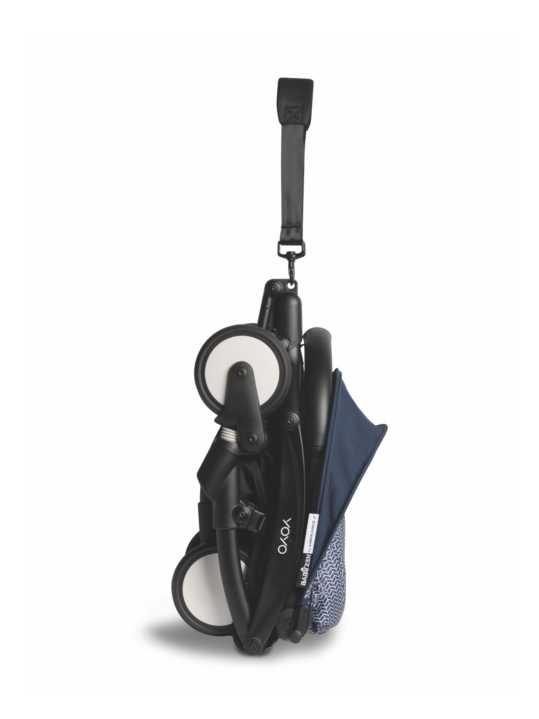 عربة أطفال بيبي زن يويو2 بهيكل أسود ومجموعة مقعد عربة لعمر 6 شهور فأكثر أزرق image number 4