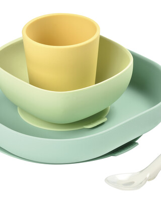 Beaba Silicone Meal Set of 4 Yellow