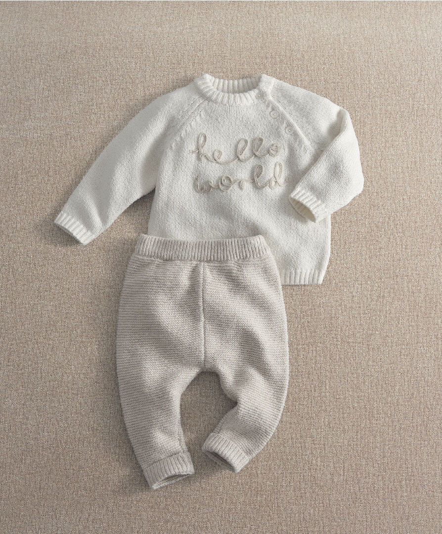 2pc Hello World Knit Set image number 2