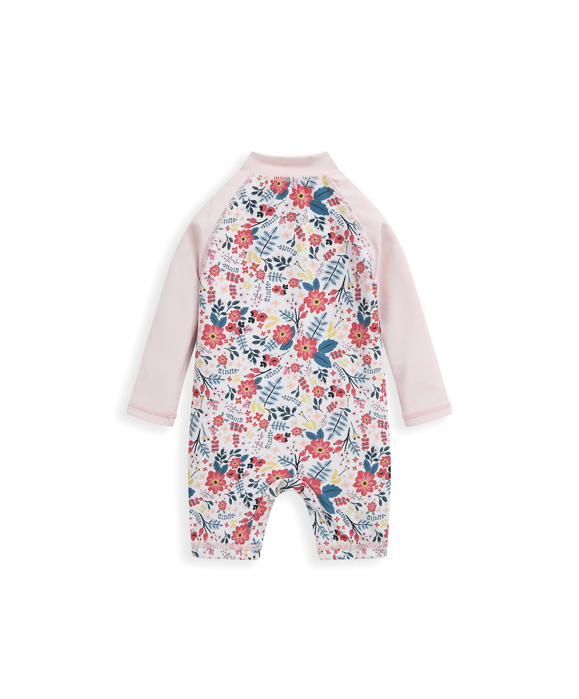 بدلة سباحة بأكمام طويلة ونقشة زهور image number 3