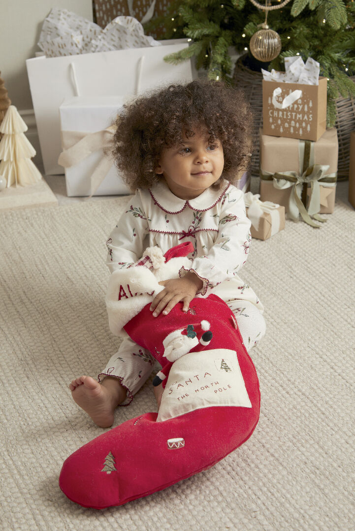 جورب أحمر بدمية سانتا image number 2