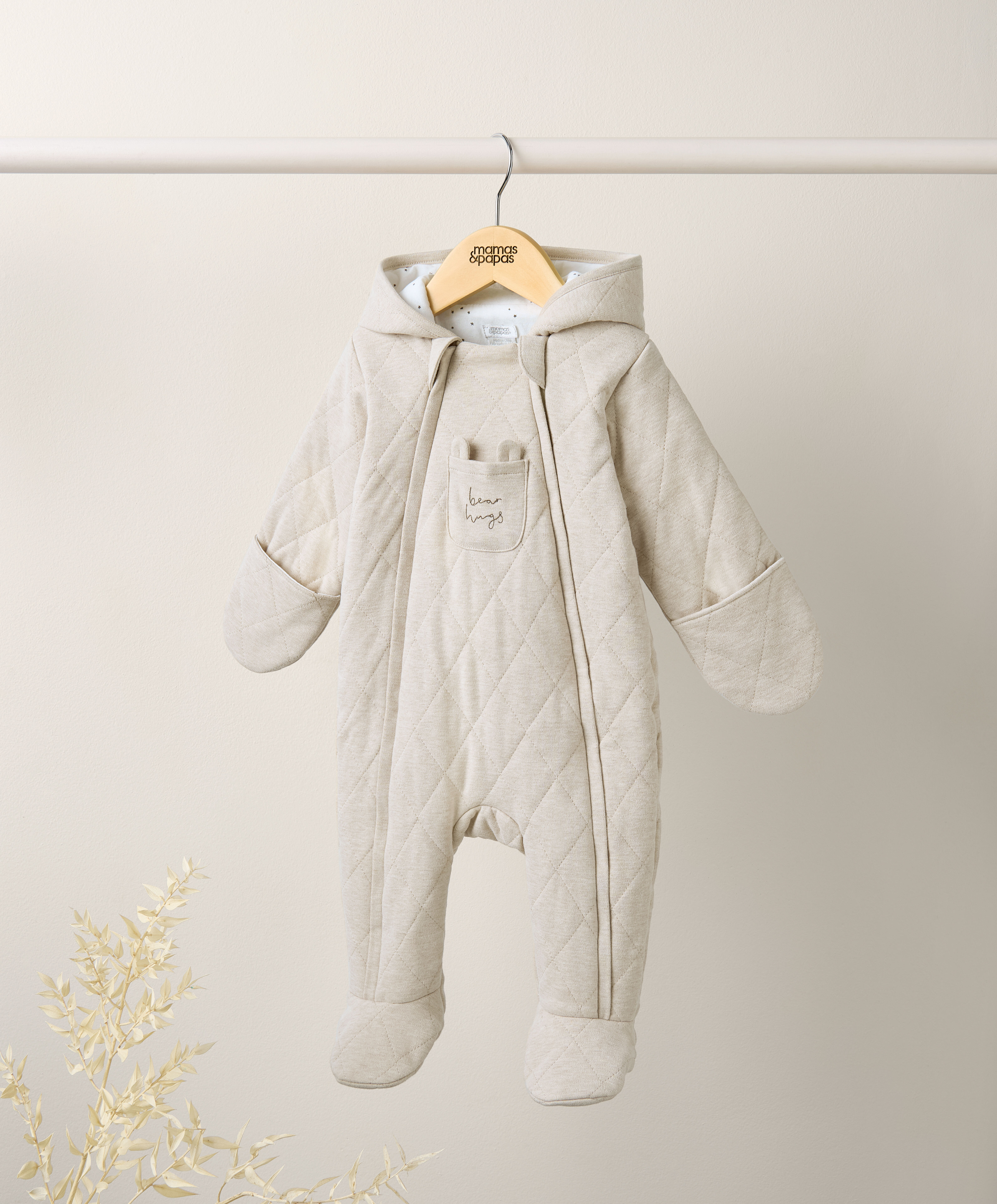 أوفرول جيرسيه مبطن مزين بدب image number 4