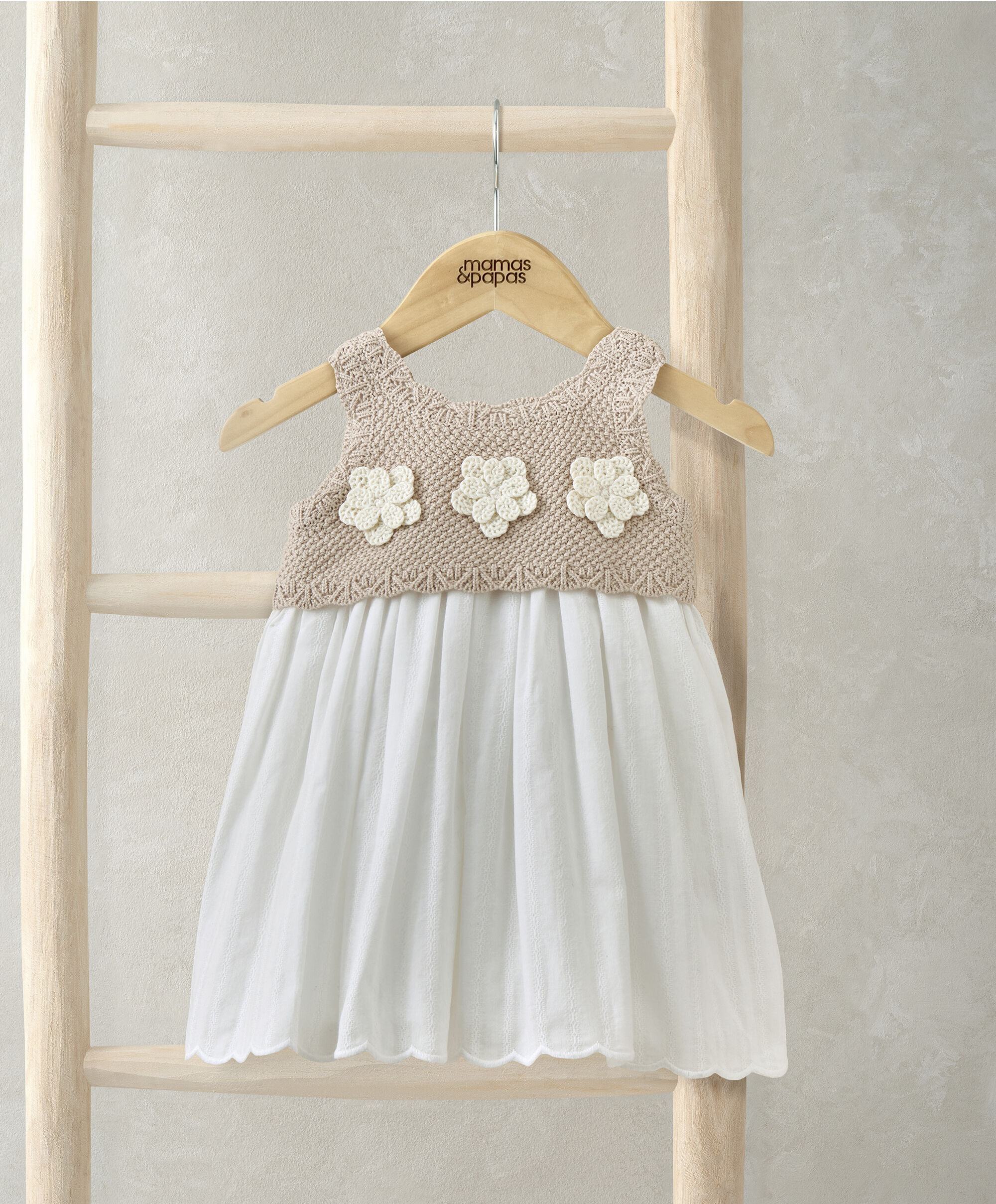 فستان منسوج كروشيه خامات متنوعة