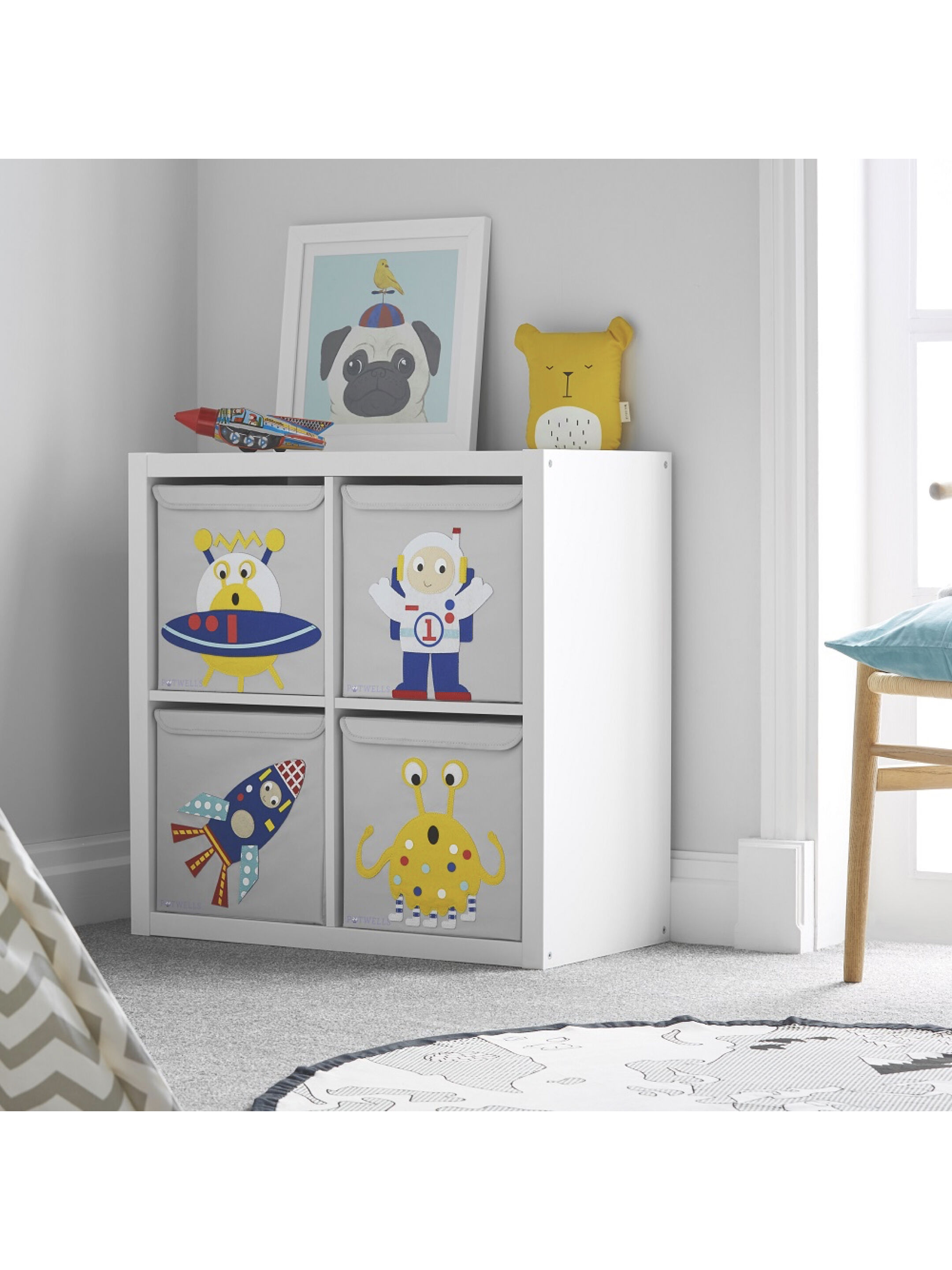 صندوق تخزين للأطفال من بوتويلز - تصميم صاروخ image number 6