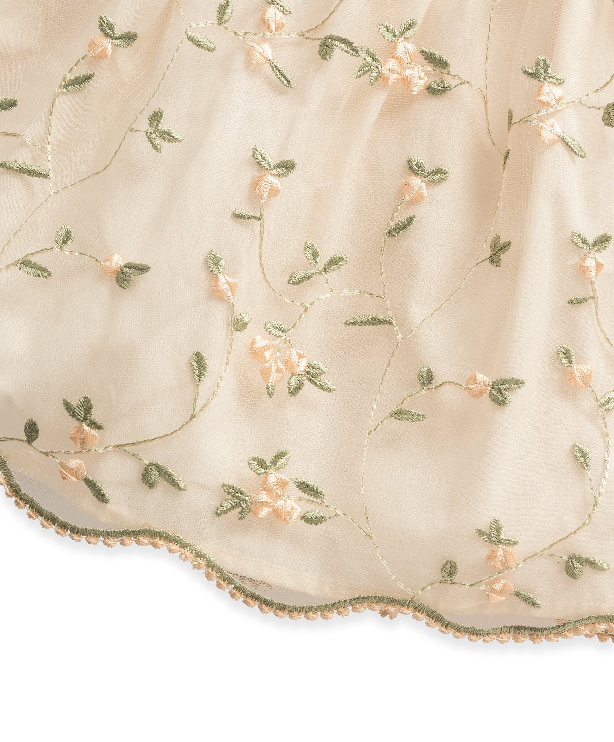 فستان مطرز بزهور image number 3