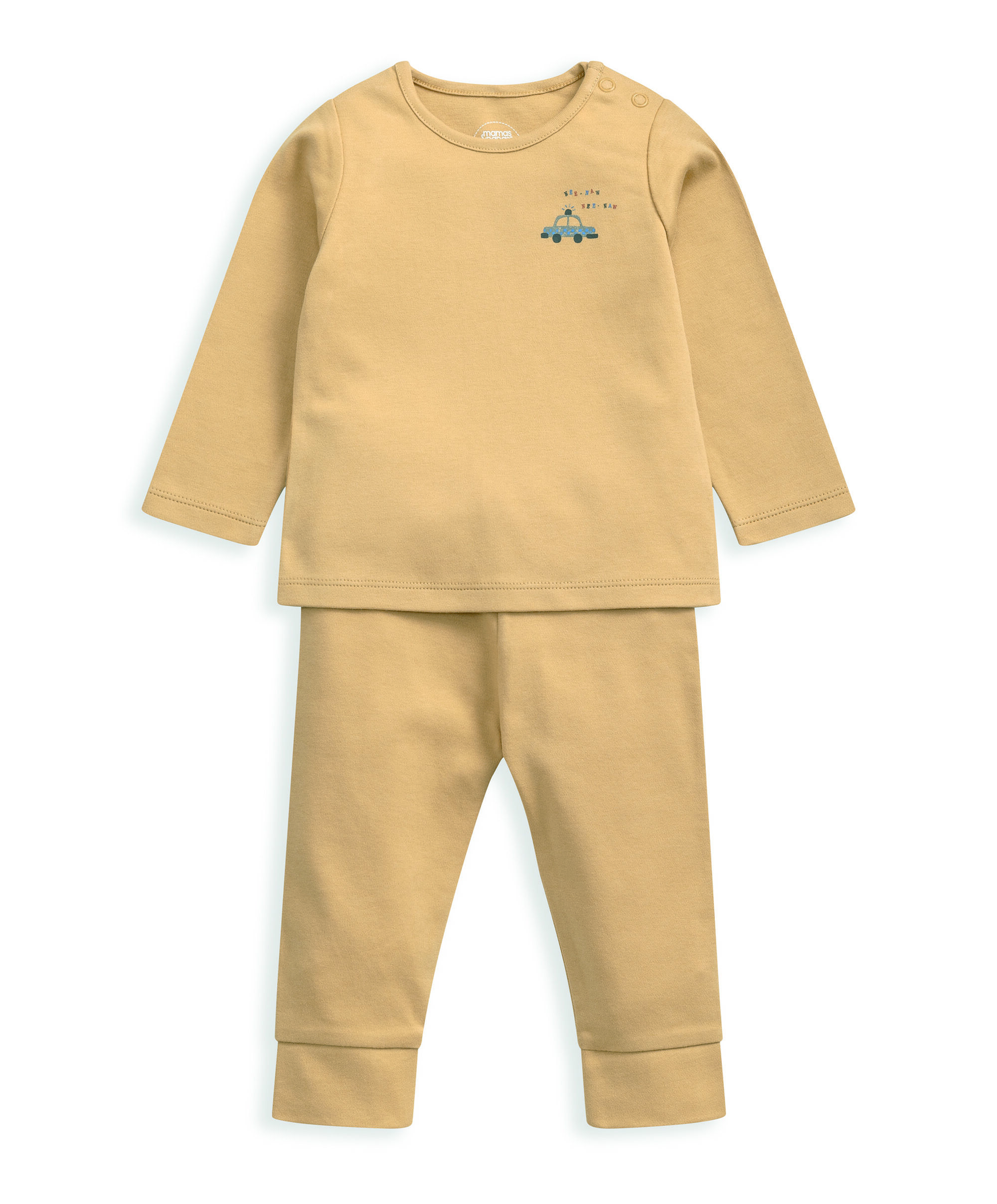 طقم بيجاما جيرسيه بنقشة سيارة - قطعتان image number 3