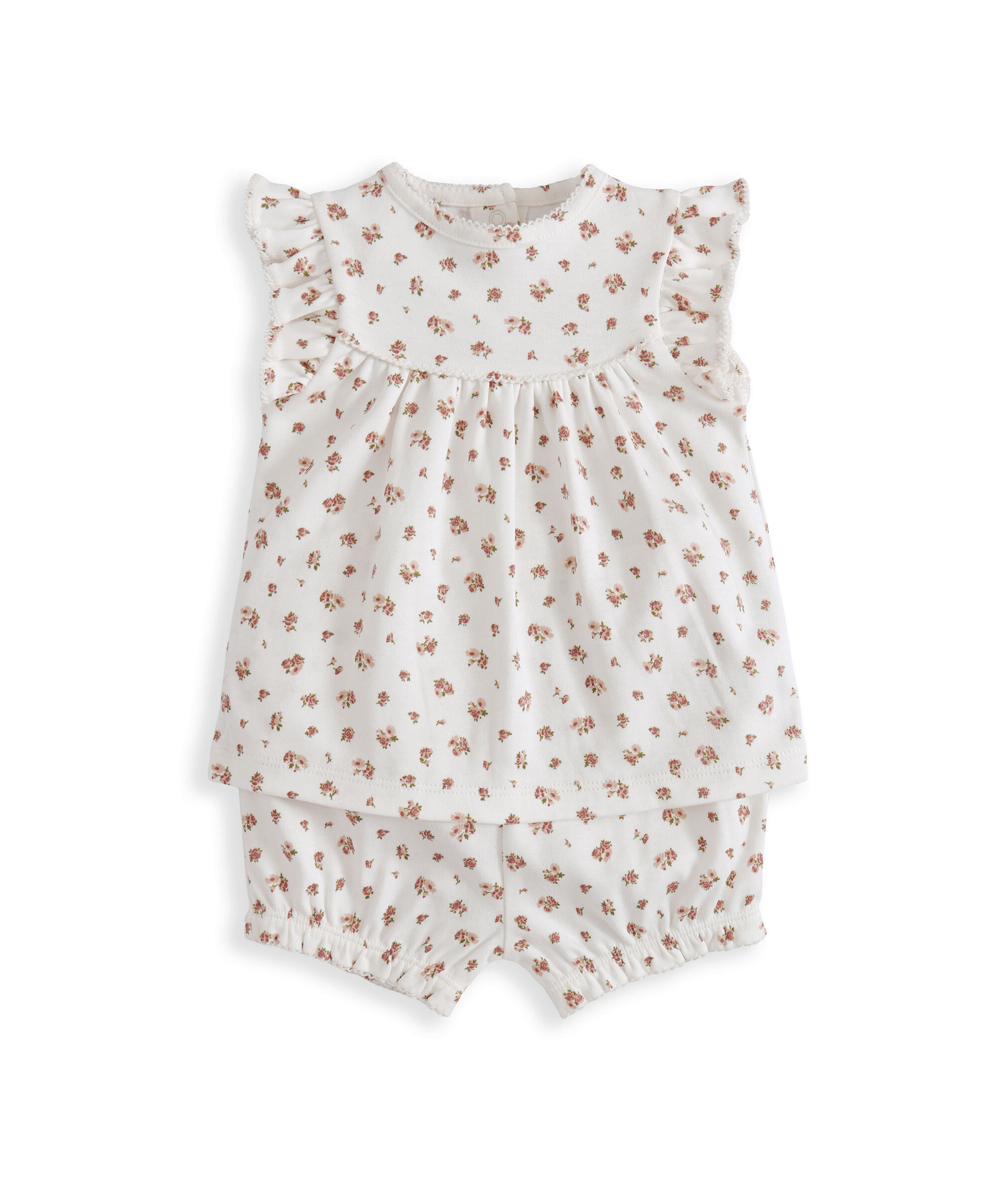 بيجامة قصيرة بطبعة ورود image number 2