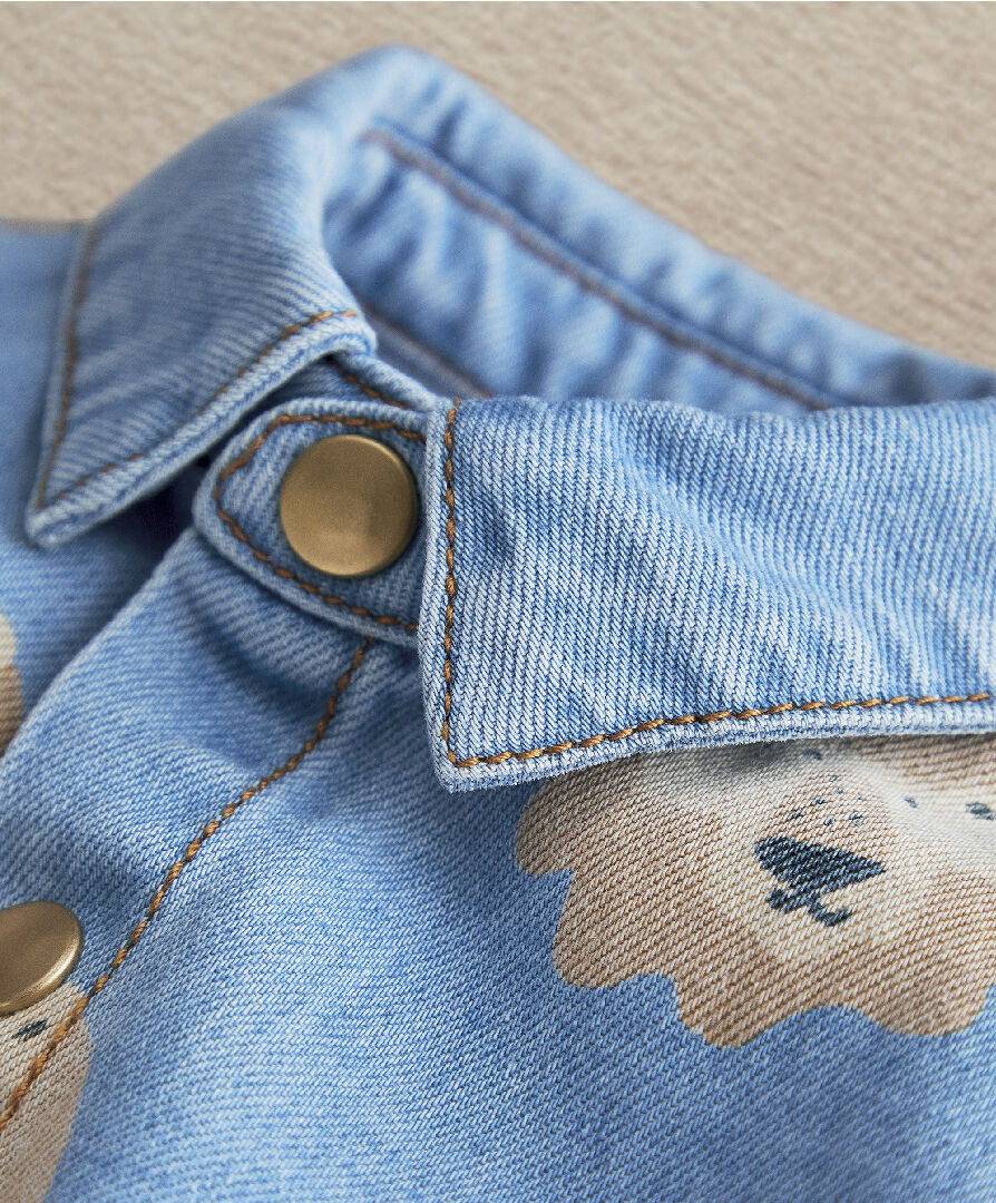 Lion Print Denim Shirt image number 5