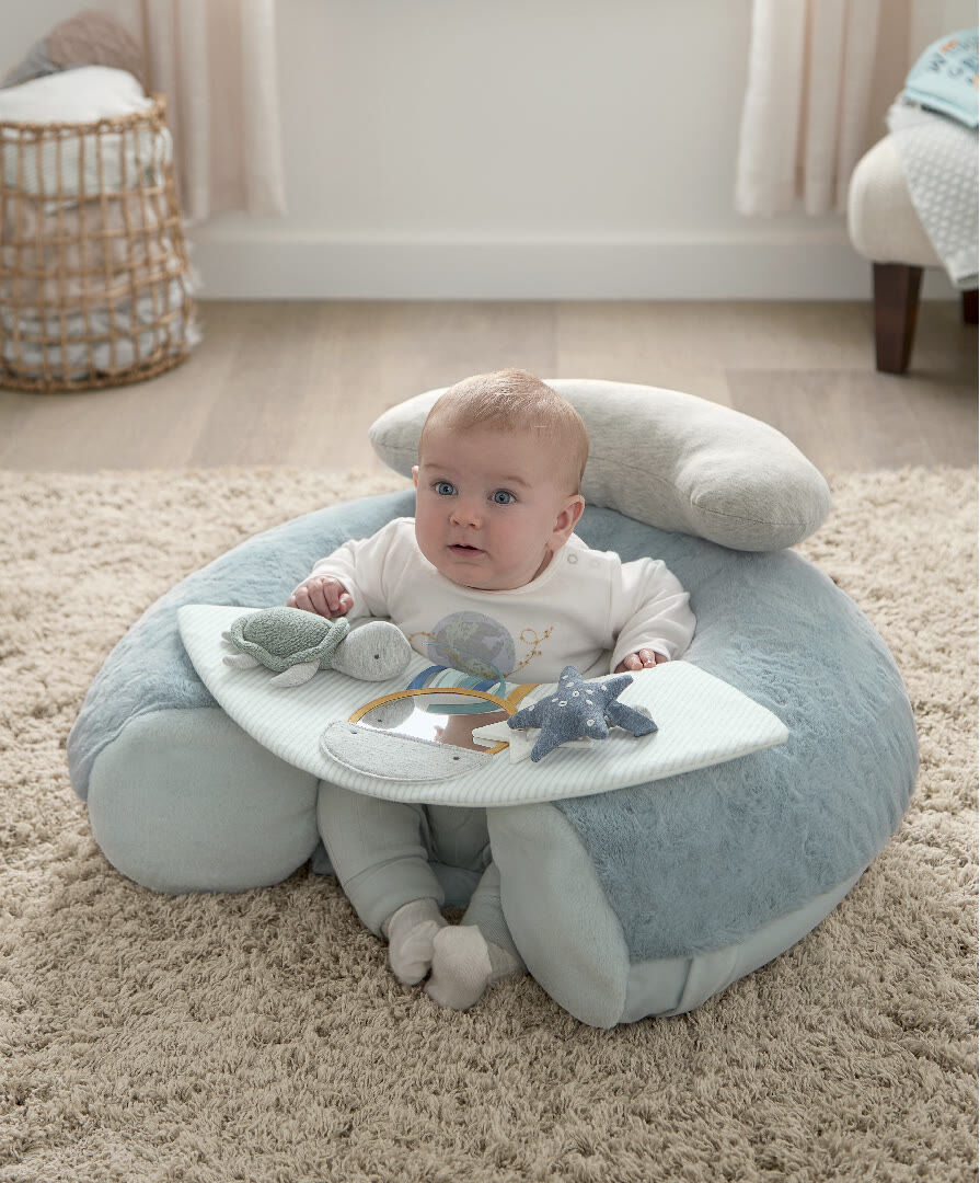مجموعة مفرش لعب ويلكم تو ذا وورلد بتصميم مستوحى من الحياة البحرية بلون أزرق - 3 قطع image number 5