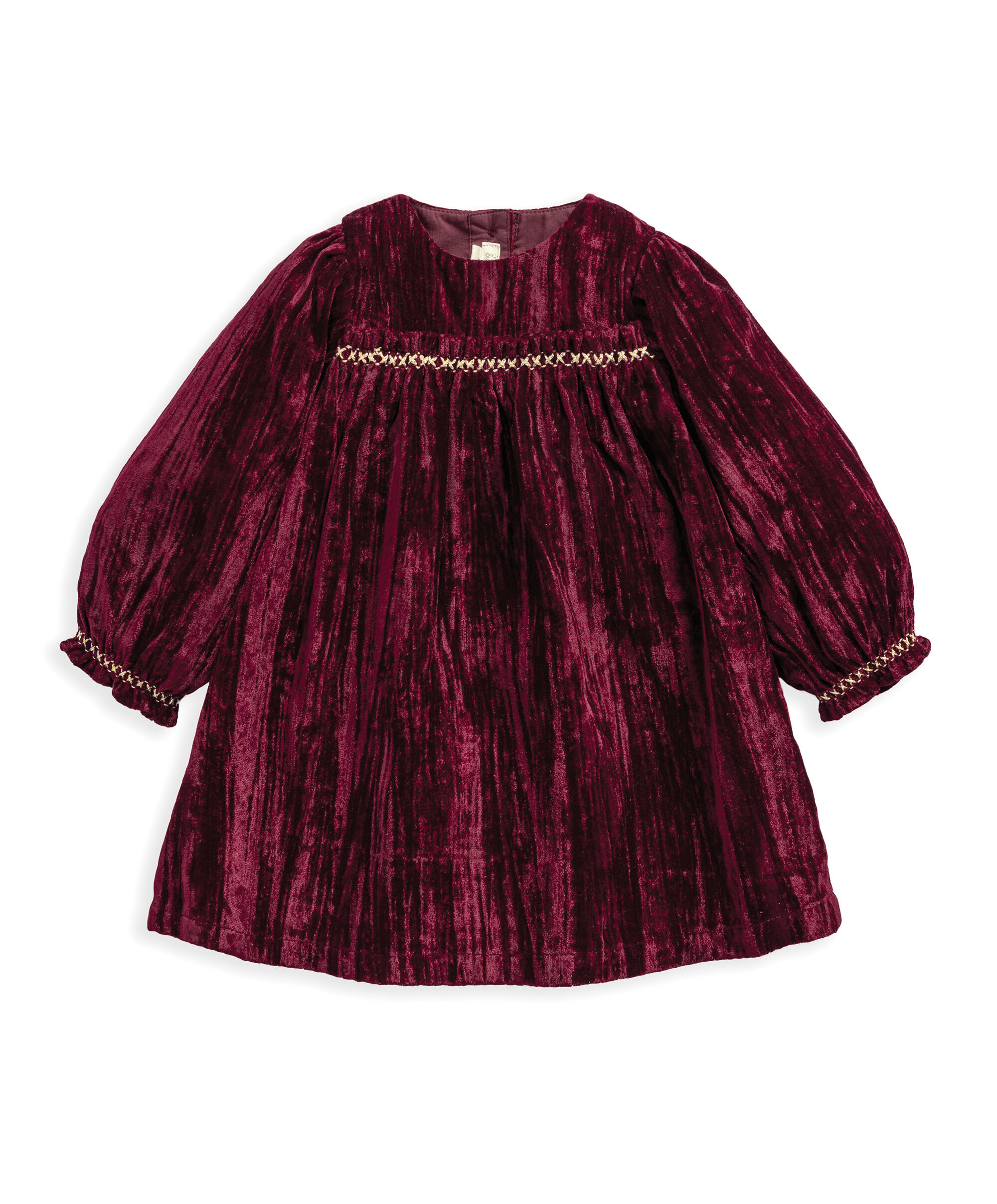 فستان برغندي مخمل image number 2