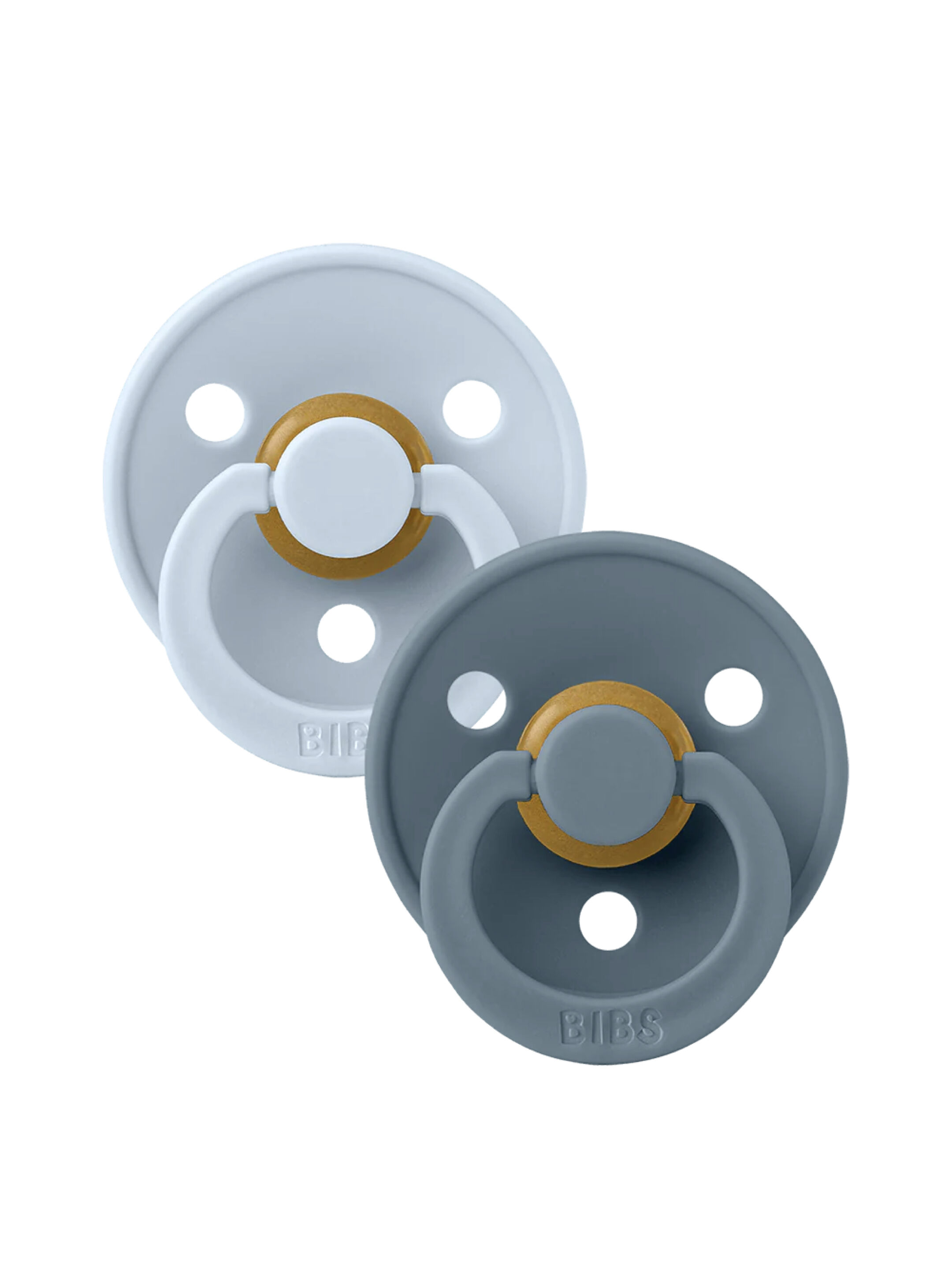 مجموعة لهايات بيبس كولور لاتكس مقاس 1 بحلمات ملائمة للفم للأطفال منذ الولادة فأكثر أزرق / أزرق بترولي- قطعتان