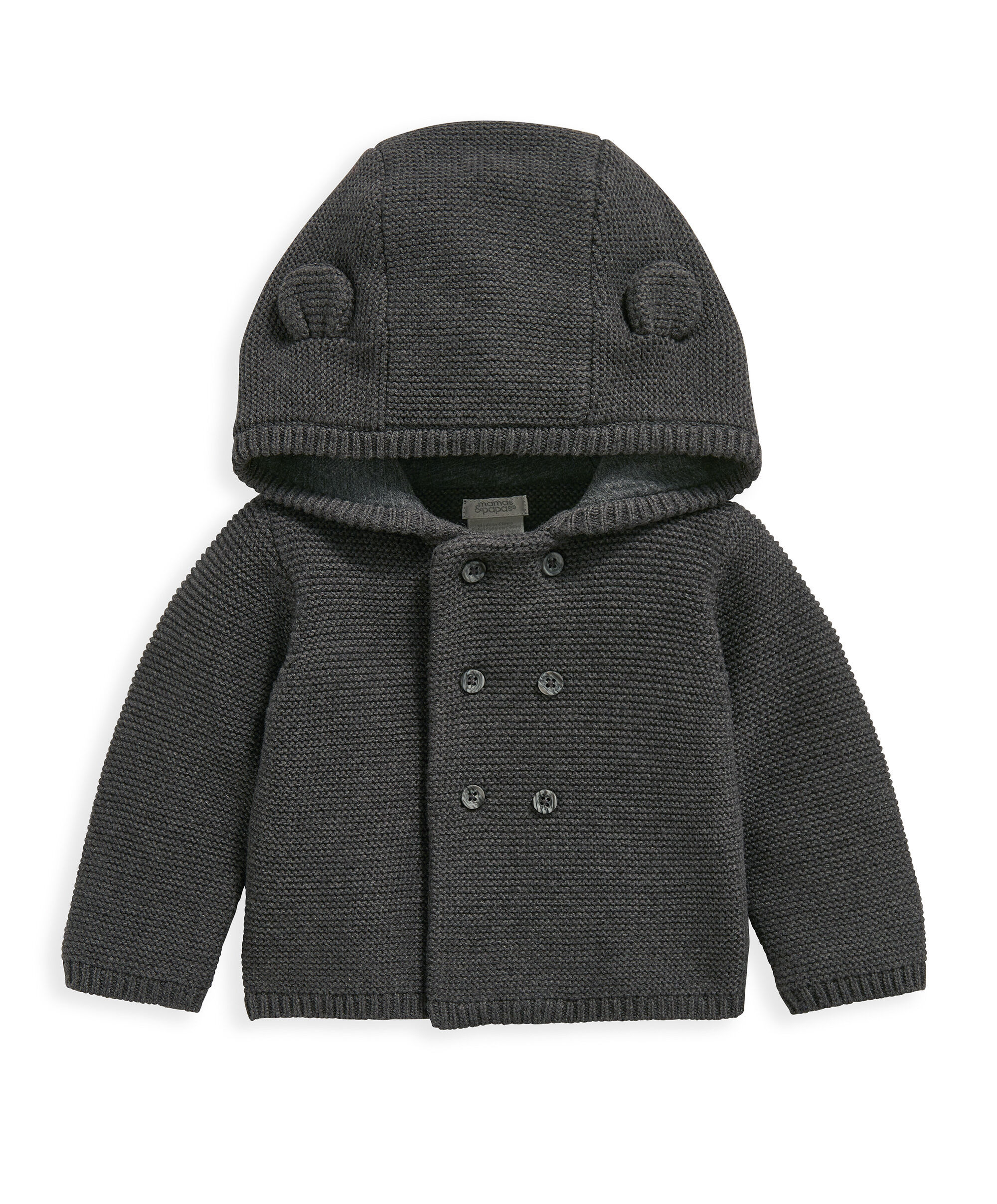 كارديغان منسوج بغطاء رأس image number 1