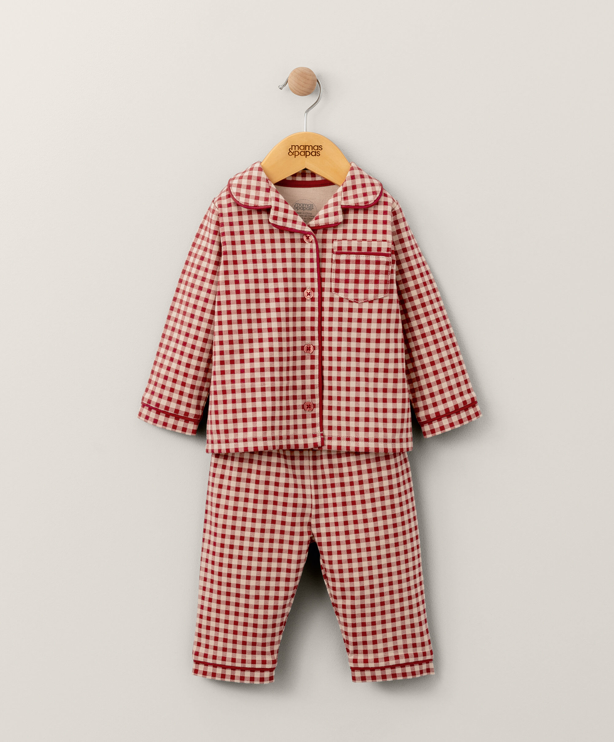 بيجاما بنقشة مربعات جيرسيه image number 3