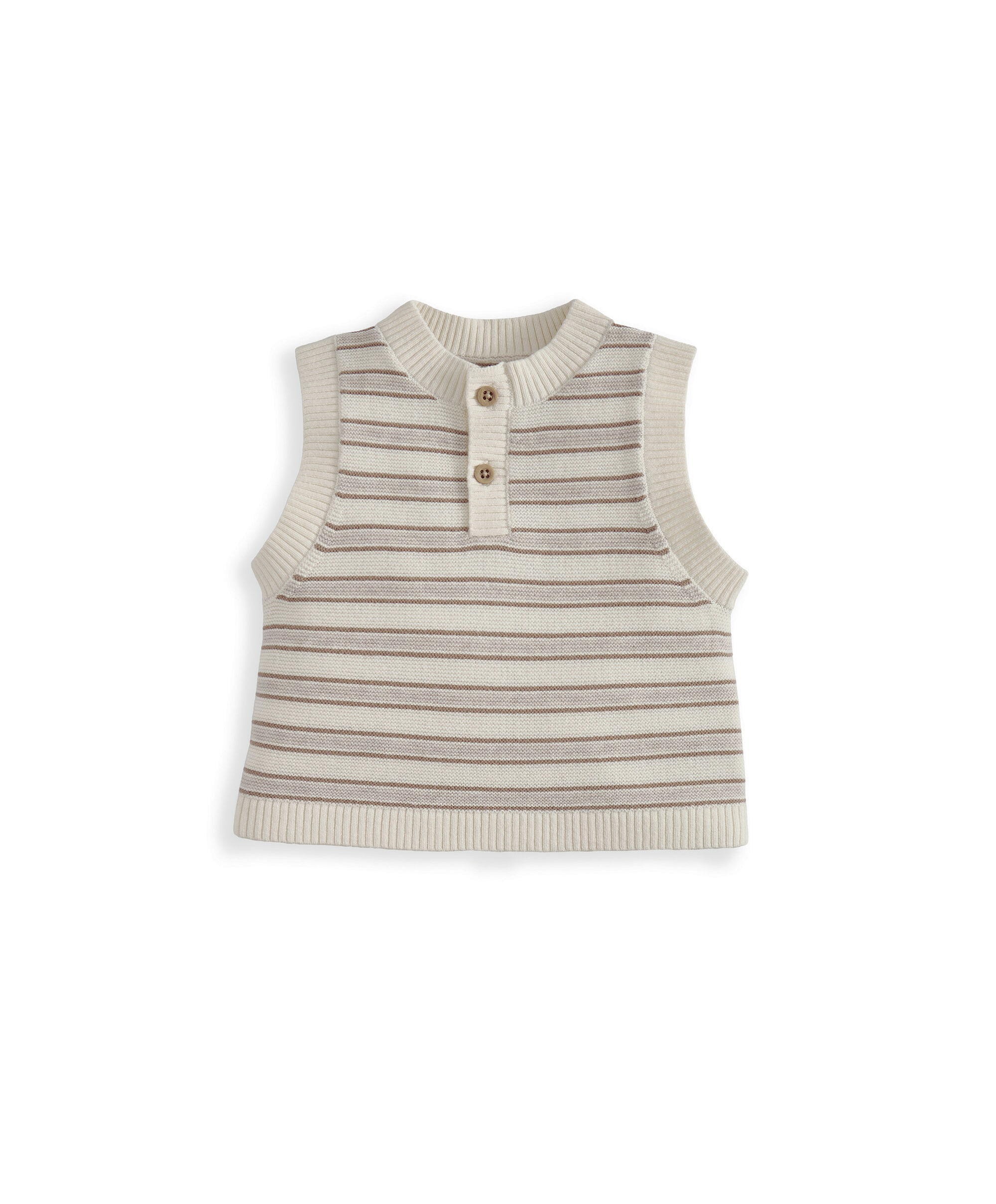 طقم بلوزة وشورت منسوج بنقشة مخططة، قطعتين image number 3