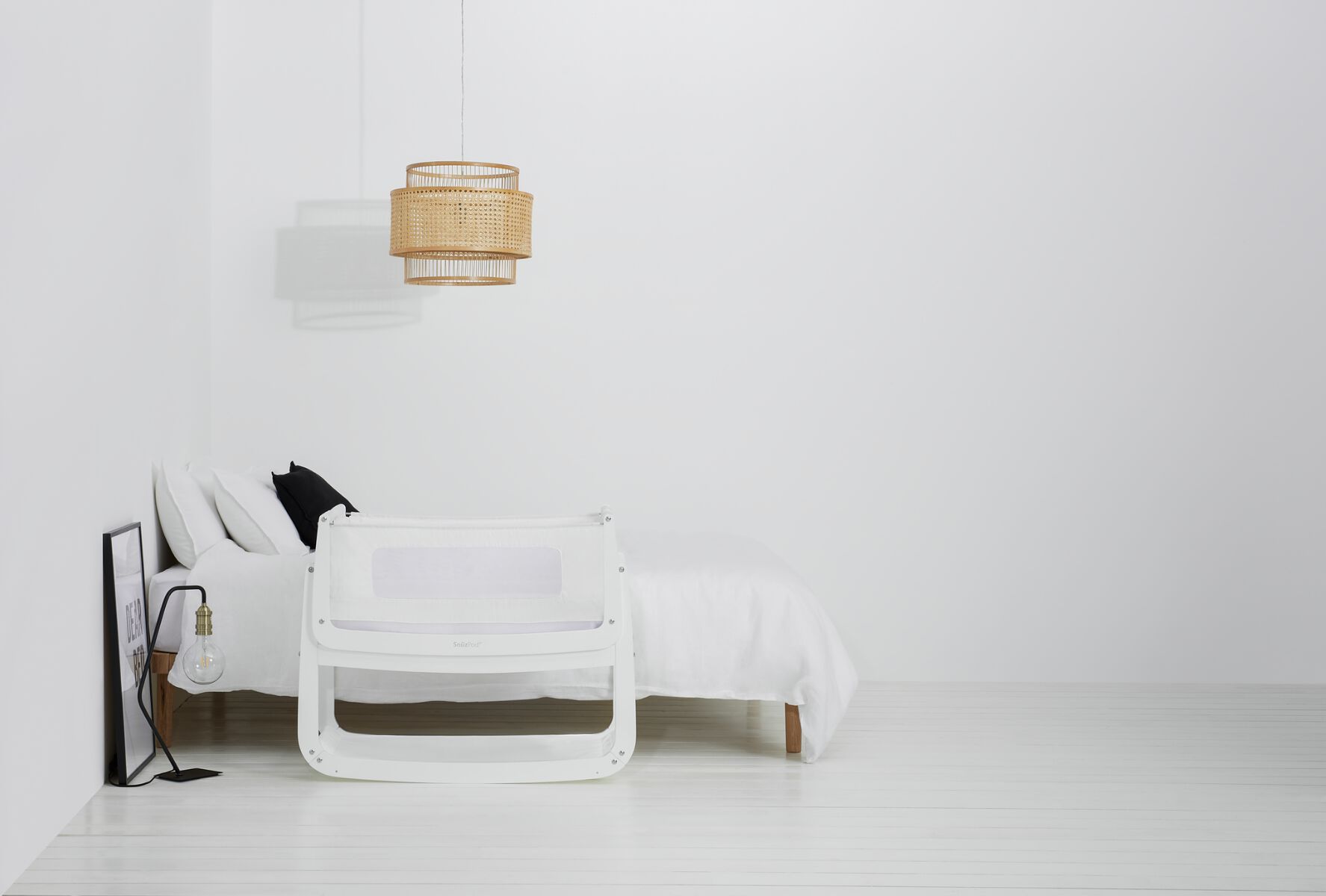 مهد سنوزبود⁴ لجانب السرير - أبيض image number 4