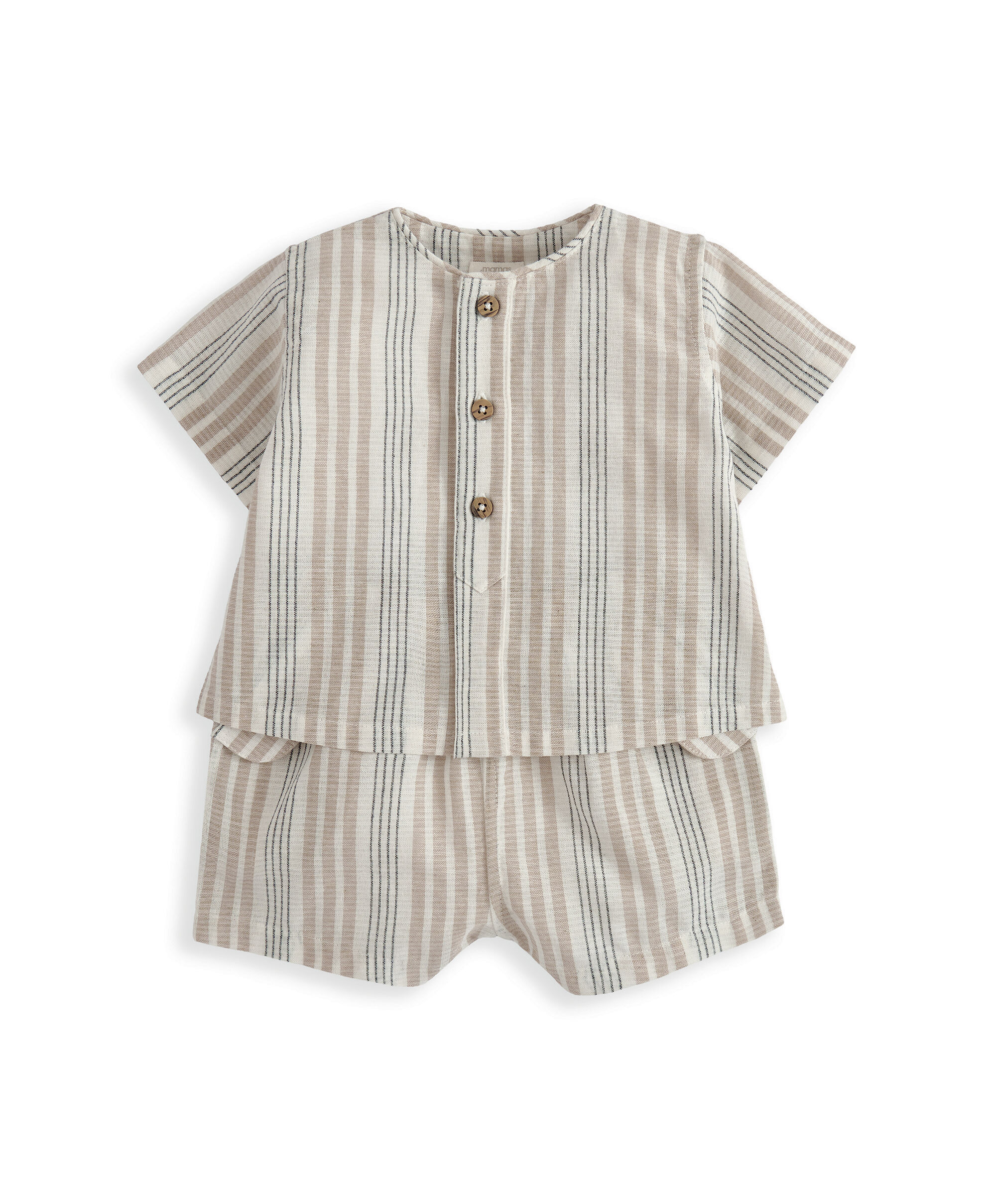 طقم بلوزة وشورت منسوج، قطعتين image number 2