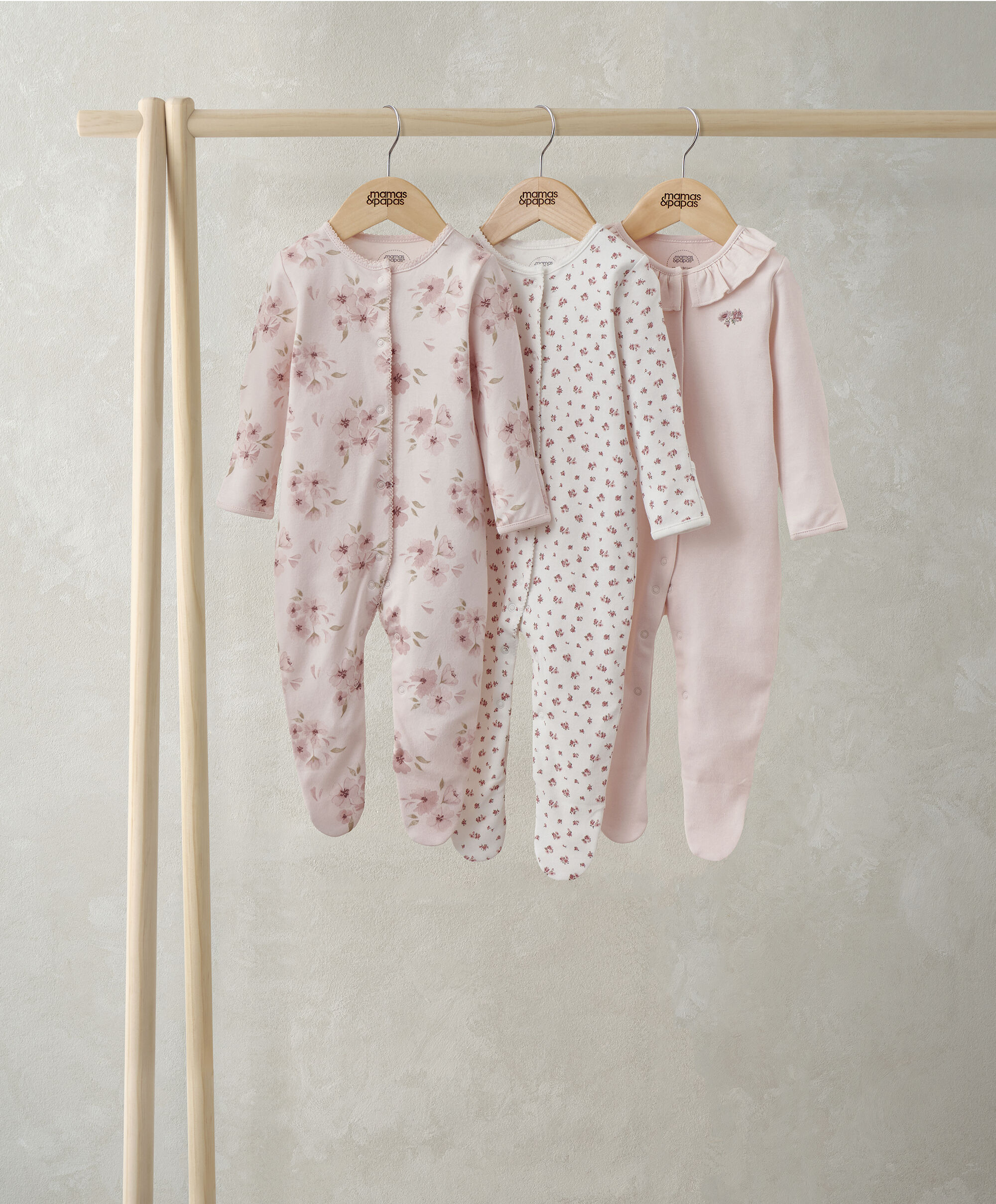 Watercolour Sleepsuits (Pack of 3) 