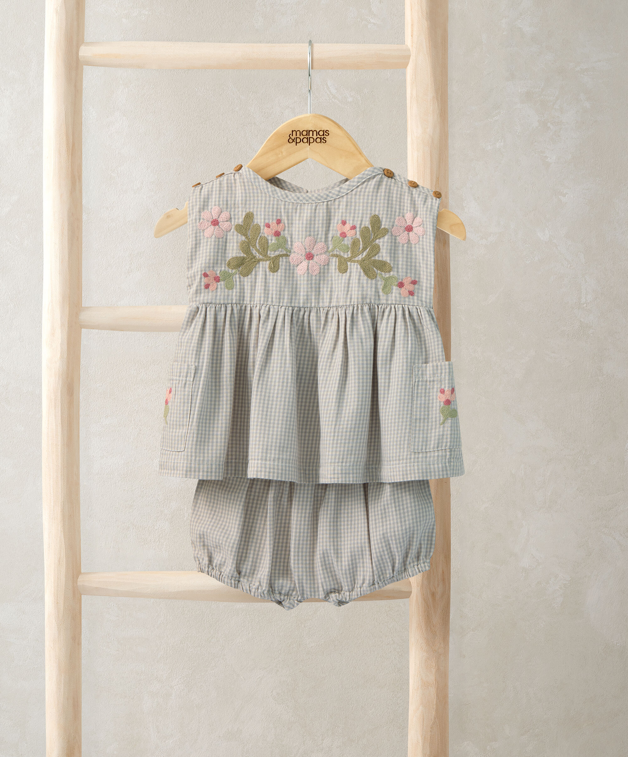 Gingham Top & Shorts Outfit Set