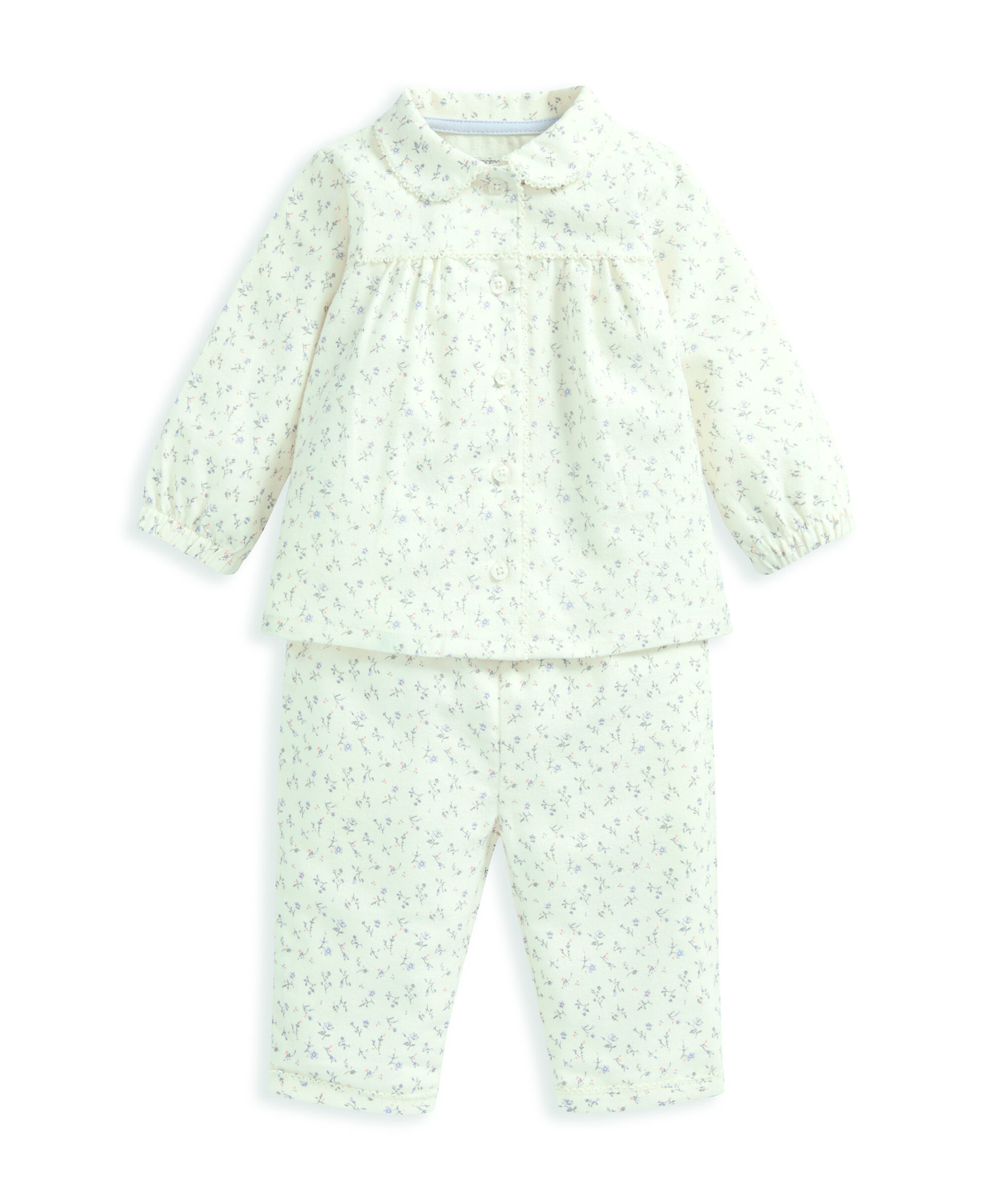 بيجاما منسوجة بنقشة زهور أقحوان image number 2