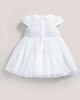 فستان ذو ياقة مصنوع من قماش منقط باللون الأبيض image number 3
