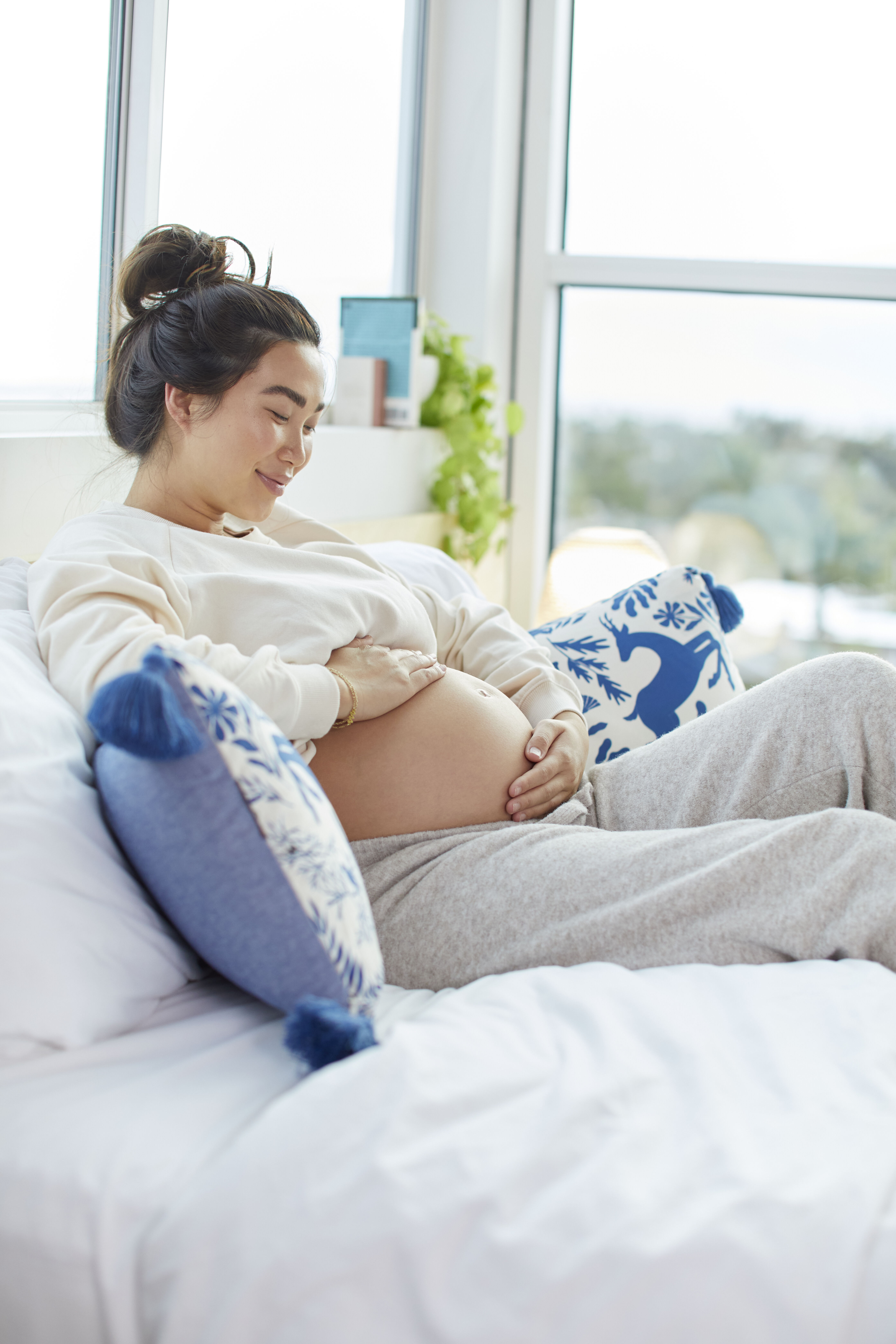 وسادة كوسيت لدعم الجسم من دوك ايه توت - أزرق بنقشة غابة image number 5