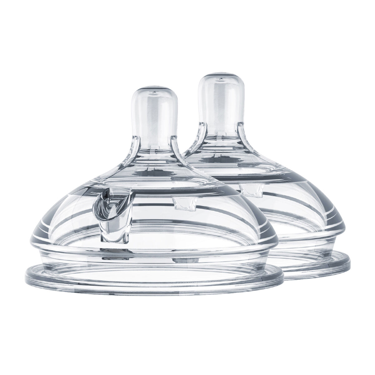 مجموعة حلمات كوموتومو شفافة ناتشورال تيت (تدفق بطيء) سيليكون، قطعتين image number 2