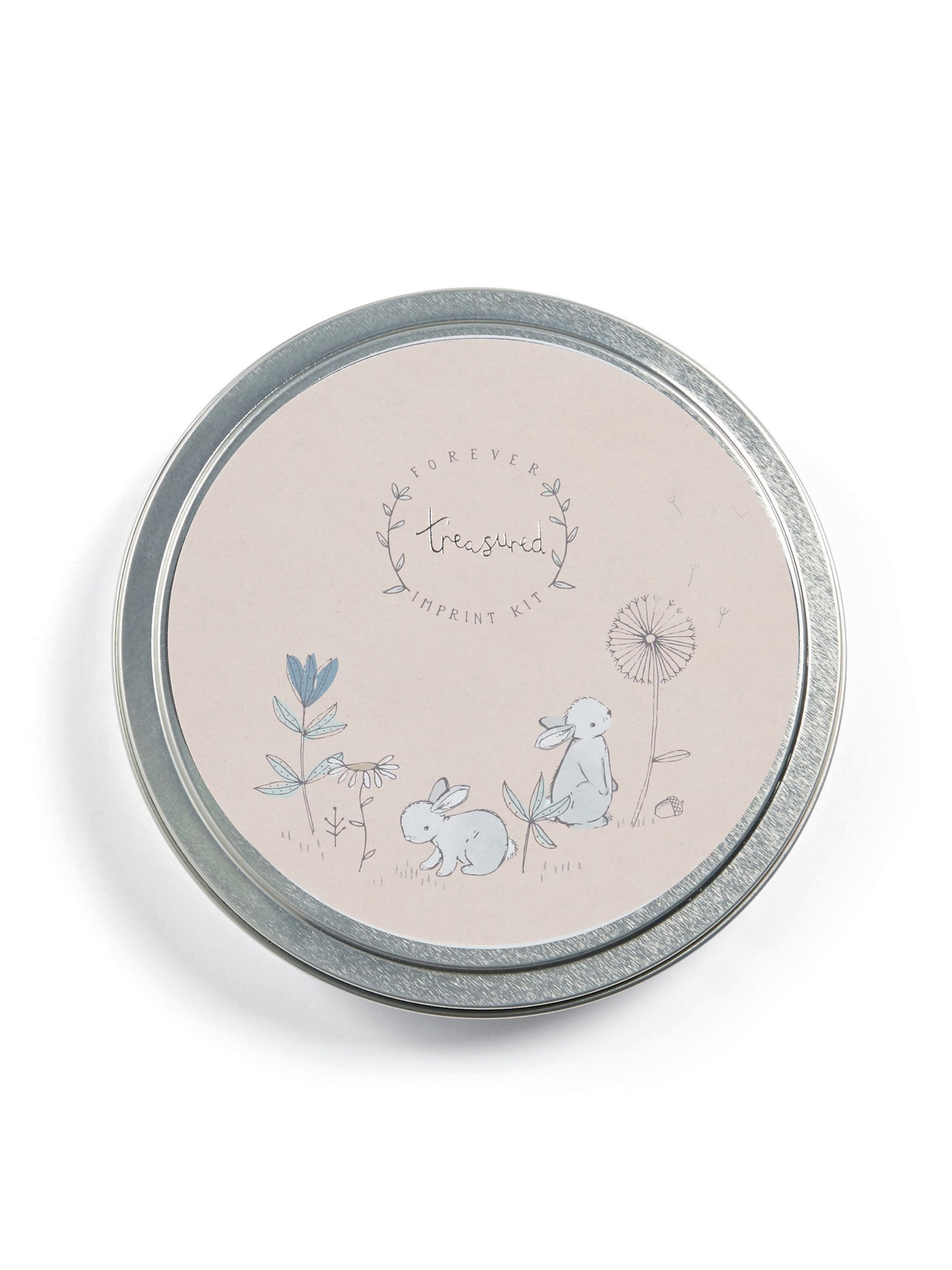 Keepsake Gift Set - Wildflower Knitted Blanket with Pink Bunny Soft Toy & Pink Imprint Tin image number 8