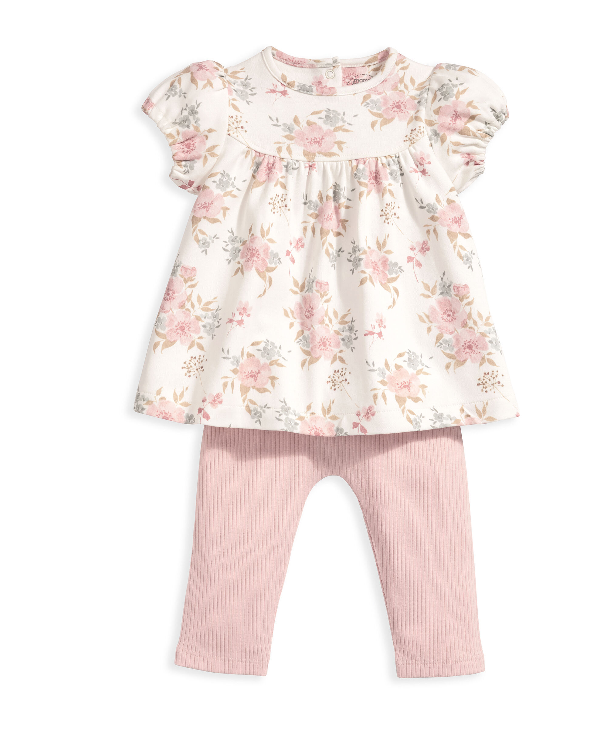 طقم تي شيرت بنقشة زهور ولغينغز image number 2