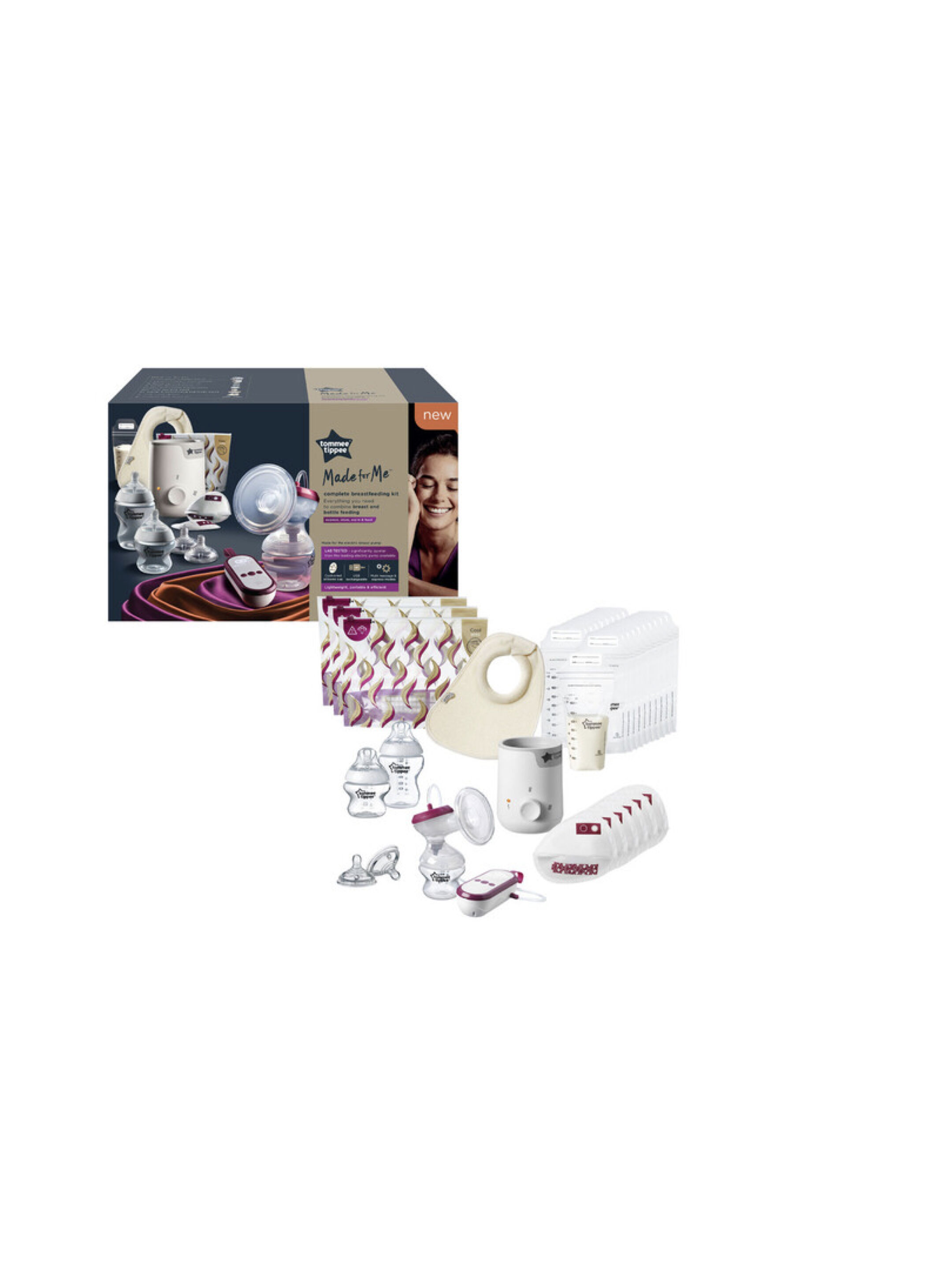 مجموعة رضاعة طبيعية كاملة ميد فور مي من تومي تيبي