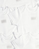 طقم لباس قطعة واحدة أبيض بأكمام قصيرة - 5 قطع image number 2