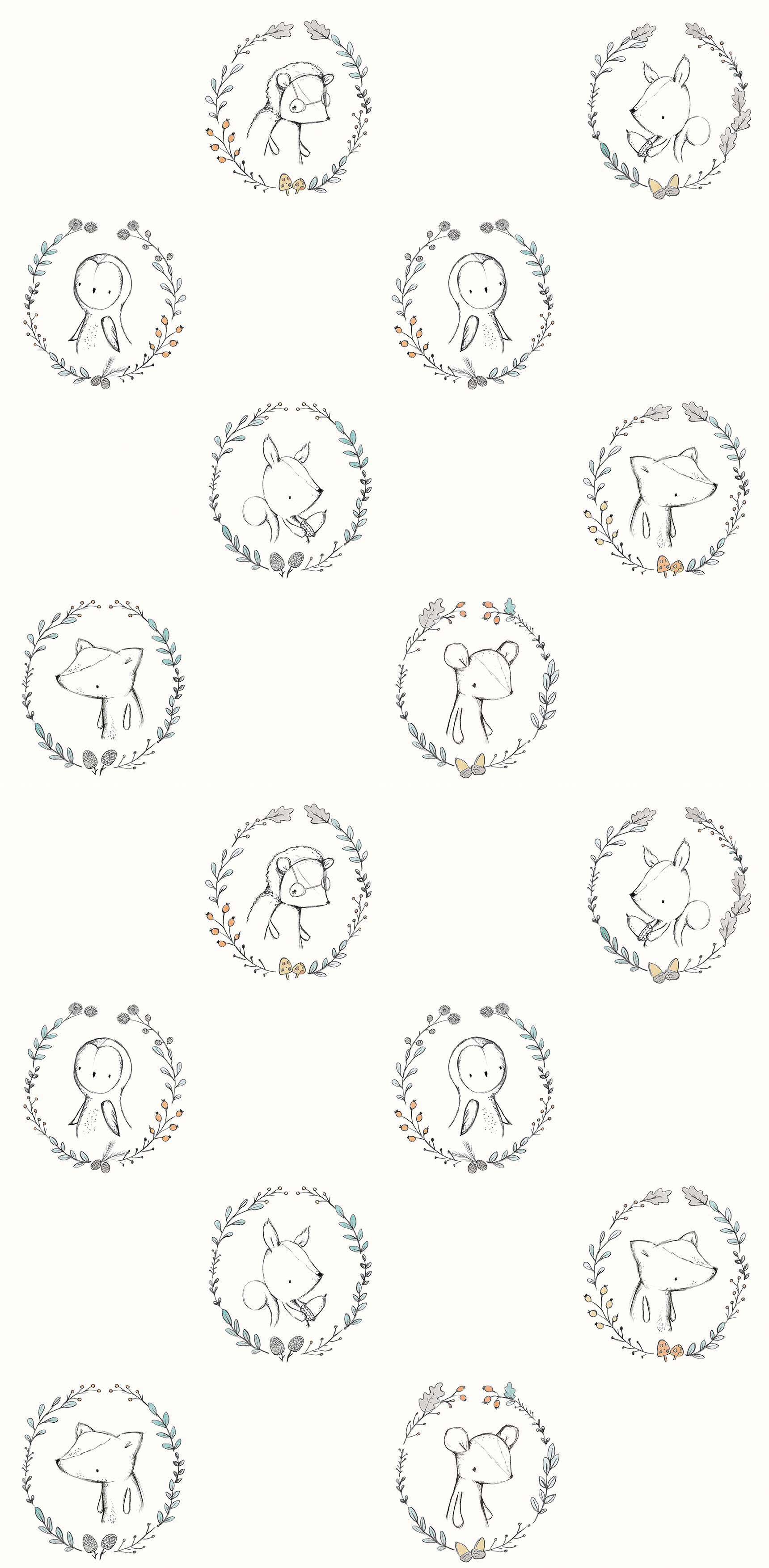 ورق حائط بنقشة سنجاب image number 1