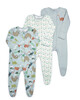 3PK DINO S/SUITS NB:Multi Colour:NEW:MULTI COLORS:12-18 image number 1