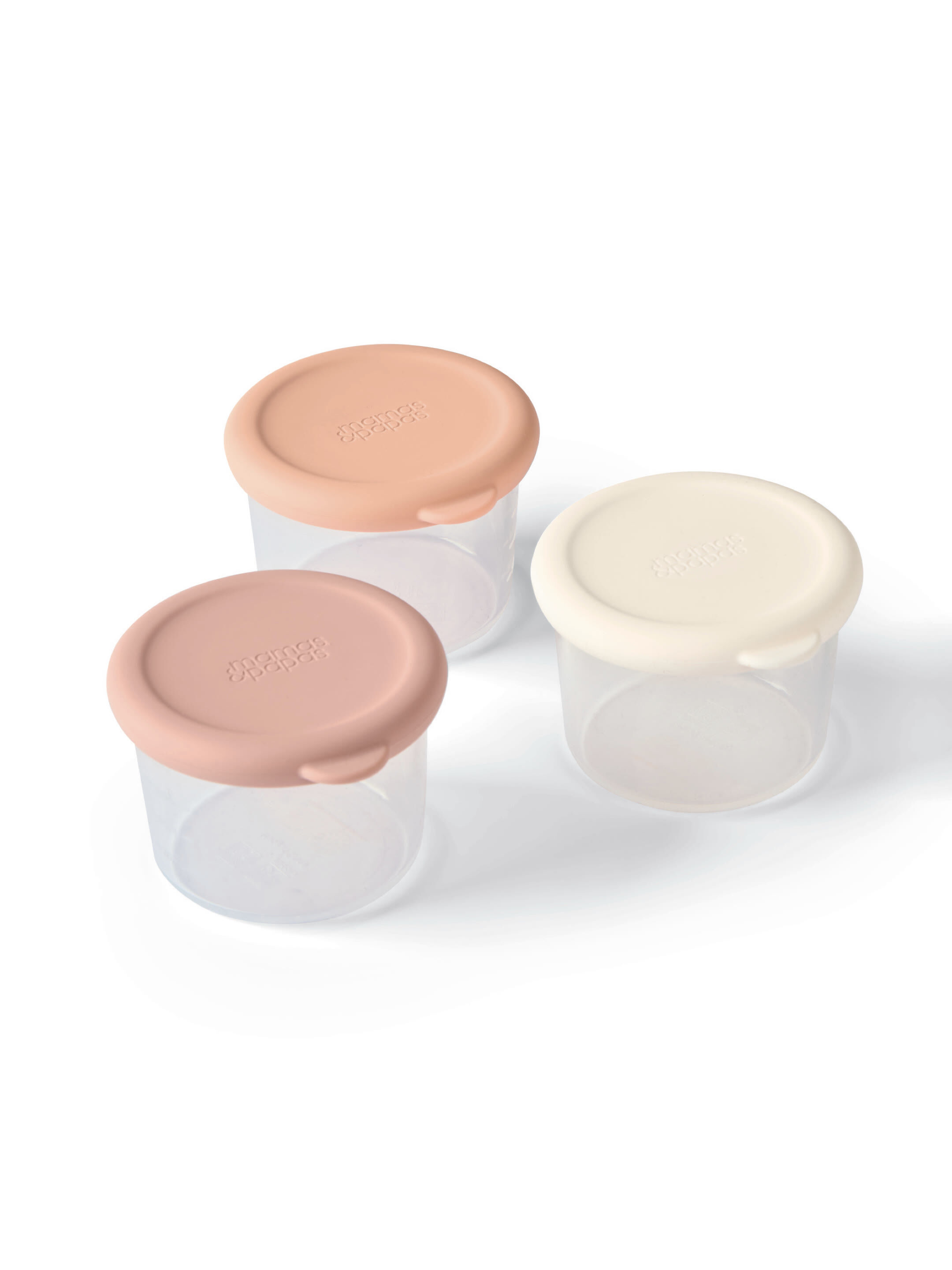 3PC Snack Pots - Peach/Cream