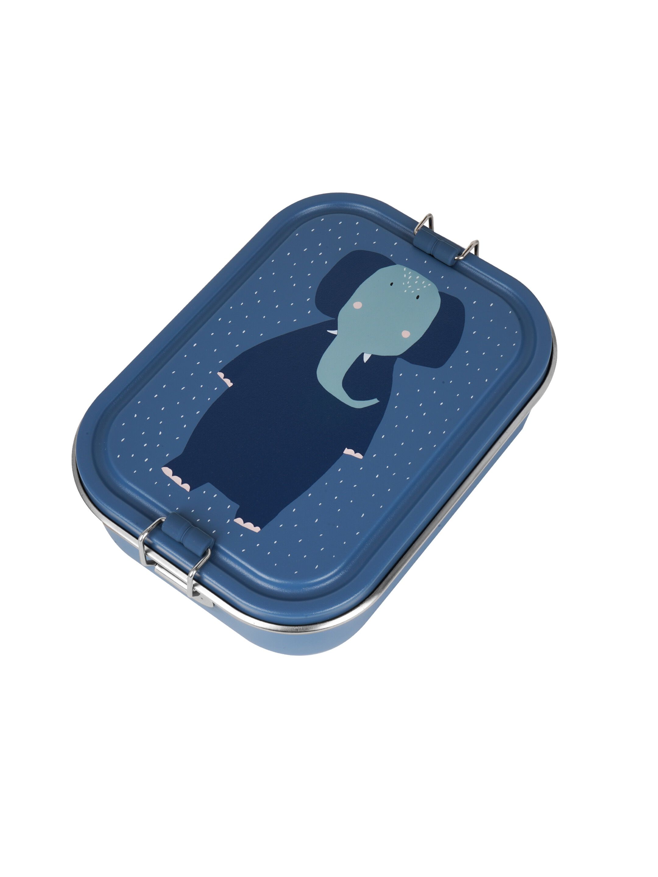 صندوق غداء تريكسي مسز إلفنت كبير ستانلس ستيل، باللون الأزرق