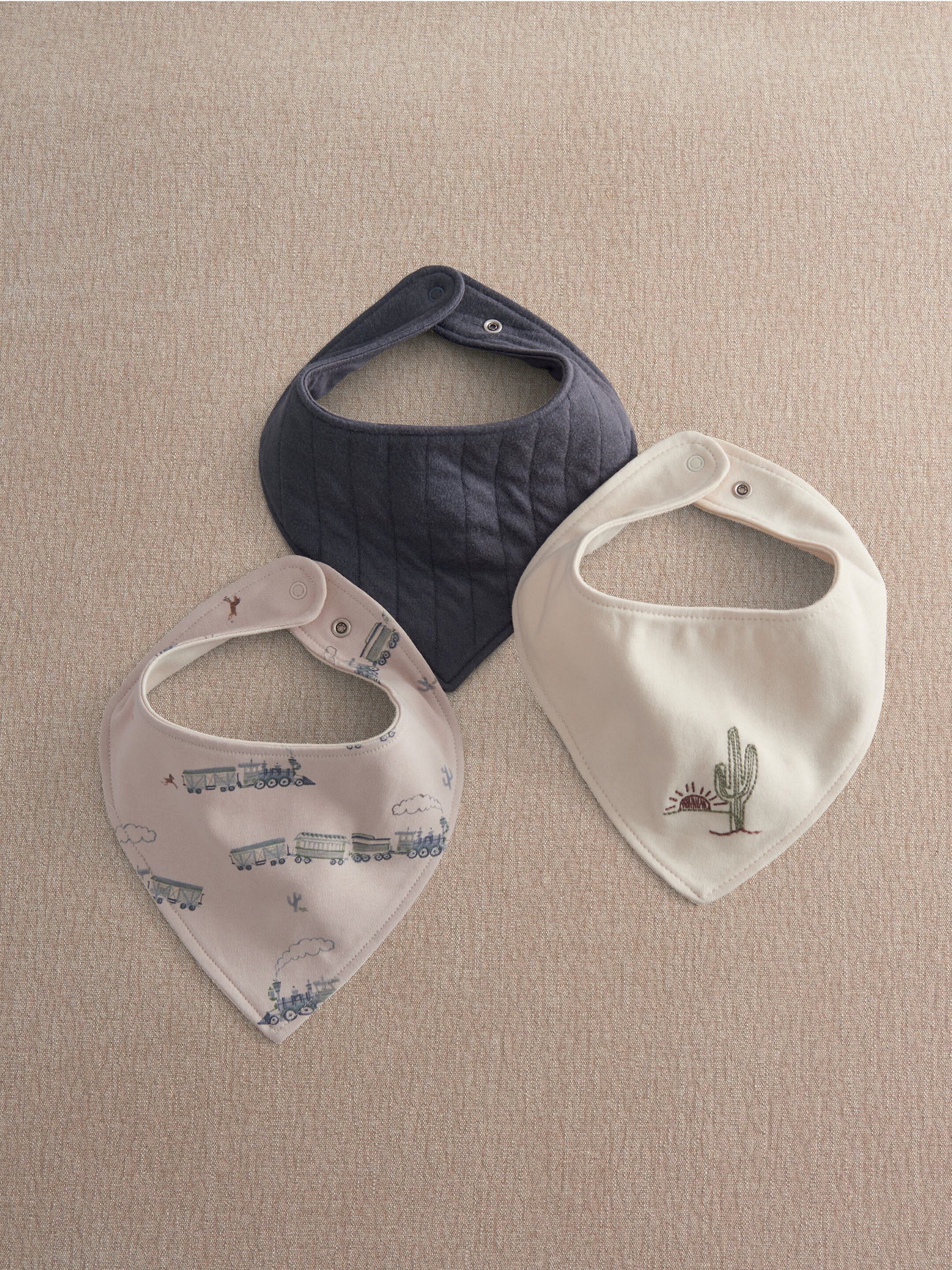 Blue Bandana Bibs (Pack of 3) image number 1