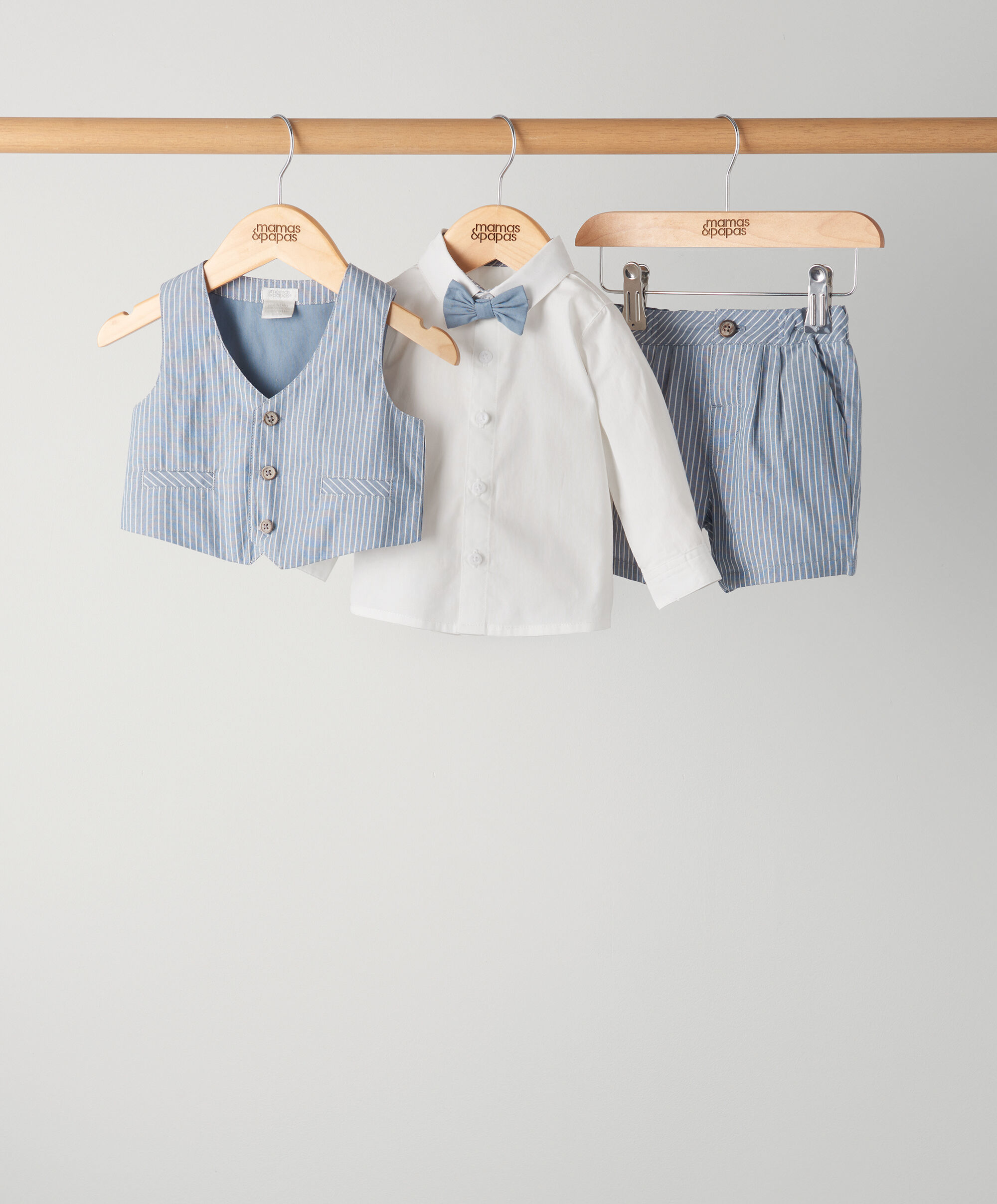 طقم بدلة بنقشة خطوط - 4 قطع image number 1