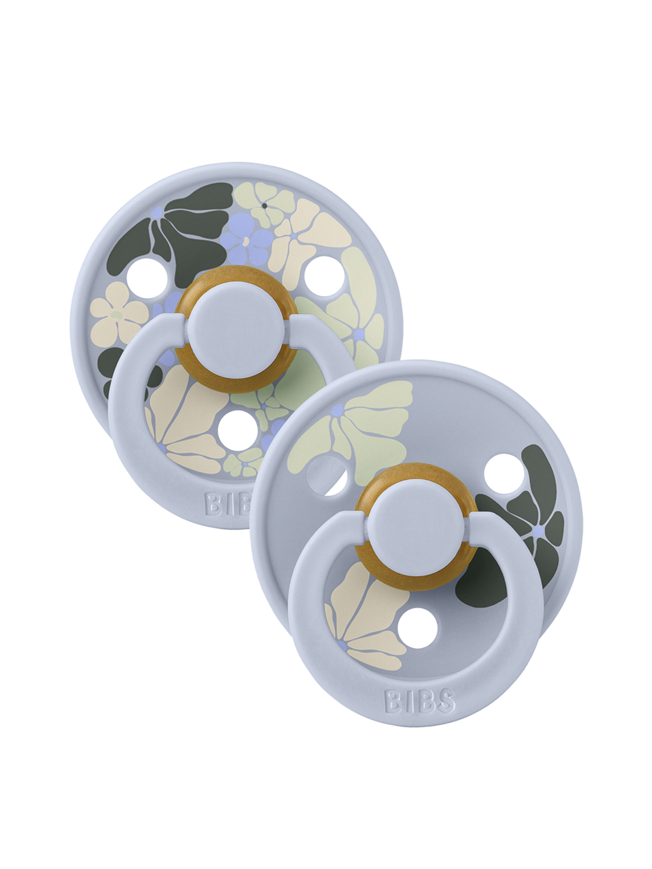 مجموعة لهايات بيبس كولور مورنينج بلوم لاتكس مقاس 1 للأطفال منذ الولادة بلون أزرق فاتح متنوع - قطعتان image number 1