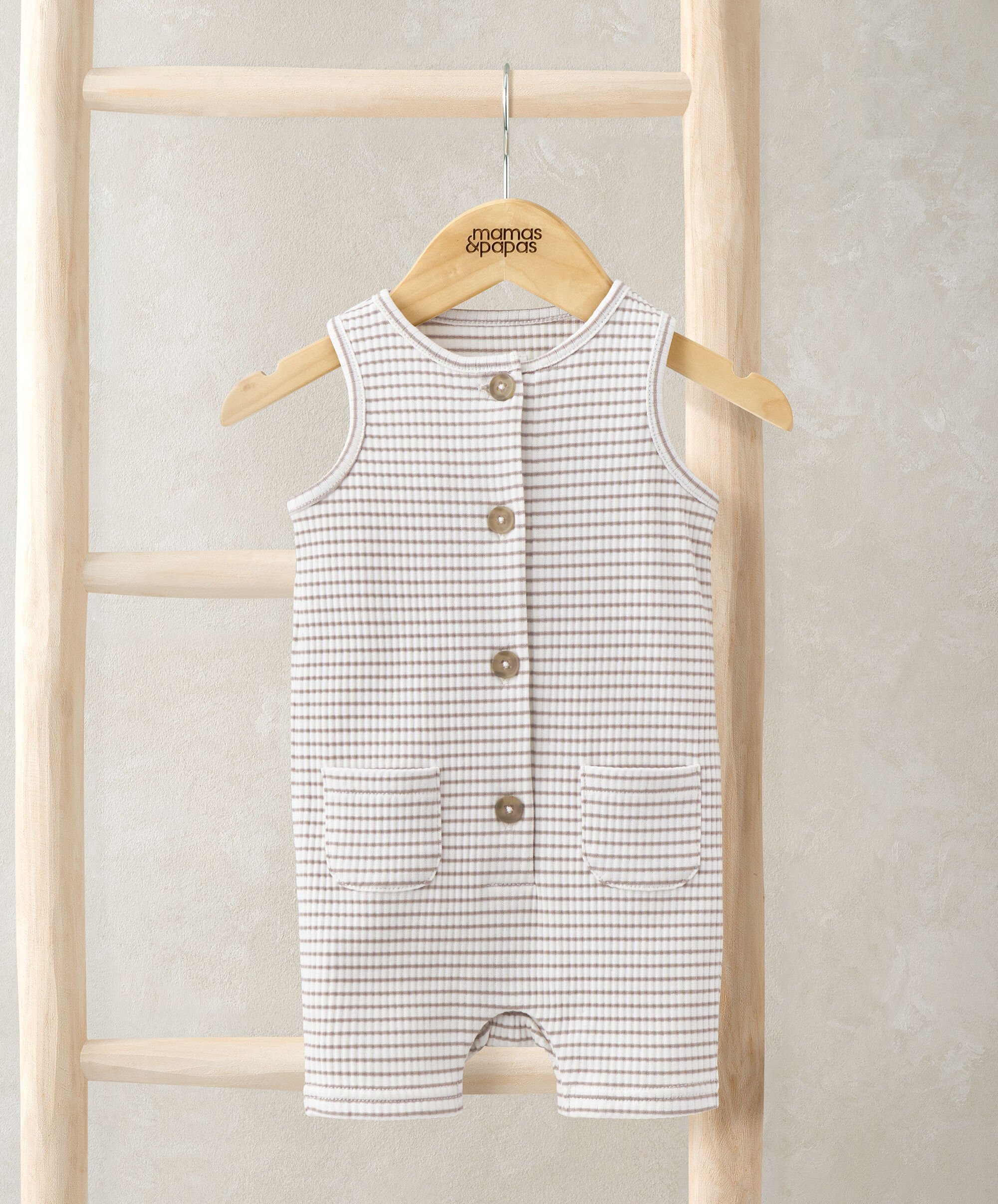 رومبر قصير بدون أكمام وبنقشة خطوط image number 1