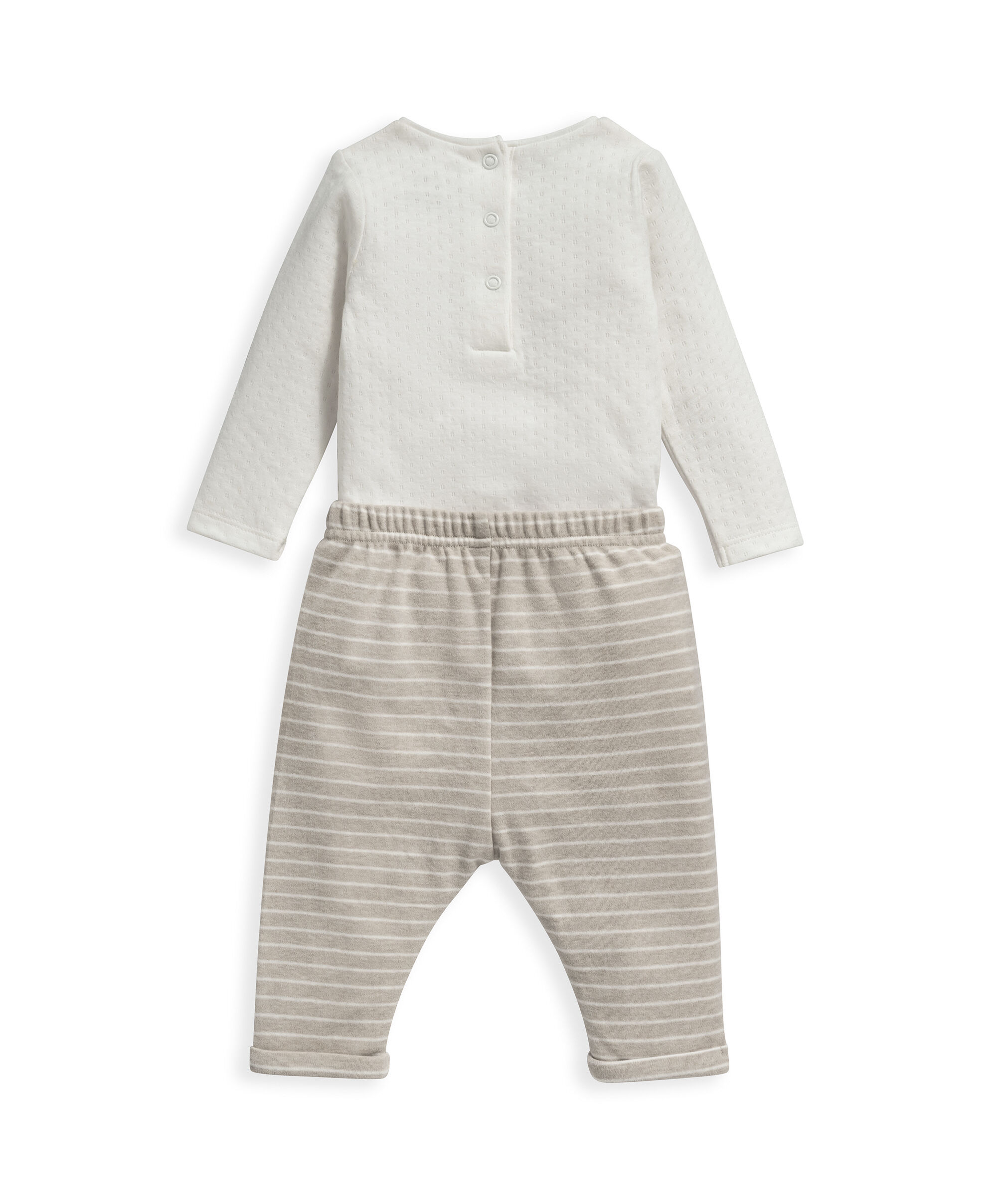 طقم مزين بعبارة Hello World - قطعتان image number 1