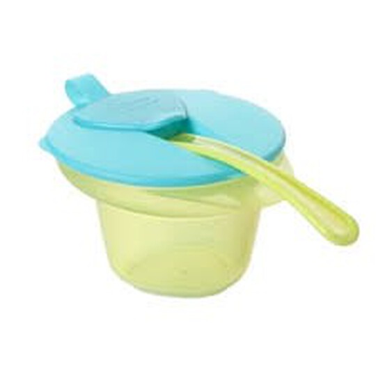 وعاء غذاء الفطام المبرد والمهروس Cool and Mash Bowl من Tommee Tippee مع غطاء وملعقة - لون أزرق image number 1
