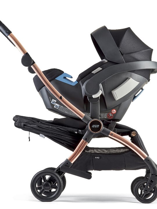 Airo Dusk with Rose Gold Frame Pushchair with Black Newborn Pack image number 7