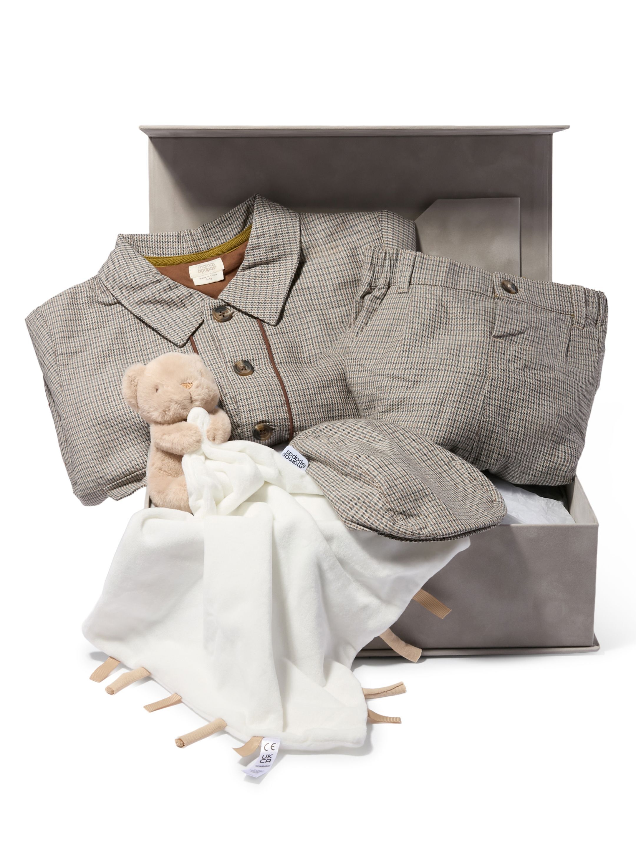 Houndstooth Bomber Jacket, Trousers & Flat Cap Baby Gift Set