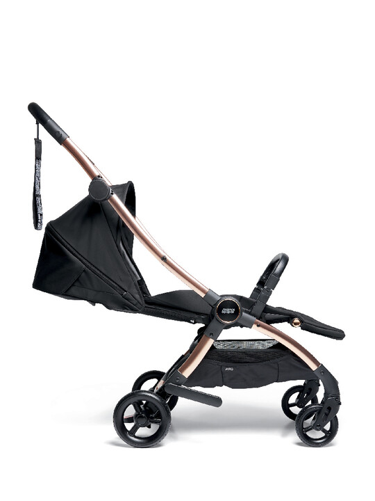 Airo 6 Piece Black Essentials Bundle with Black Aton Car Seat- Black with Rose Gold Frame image number 3